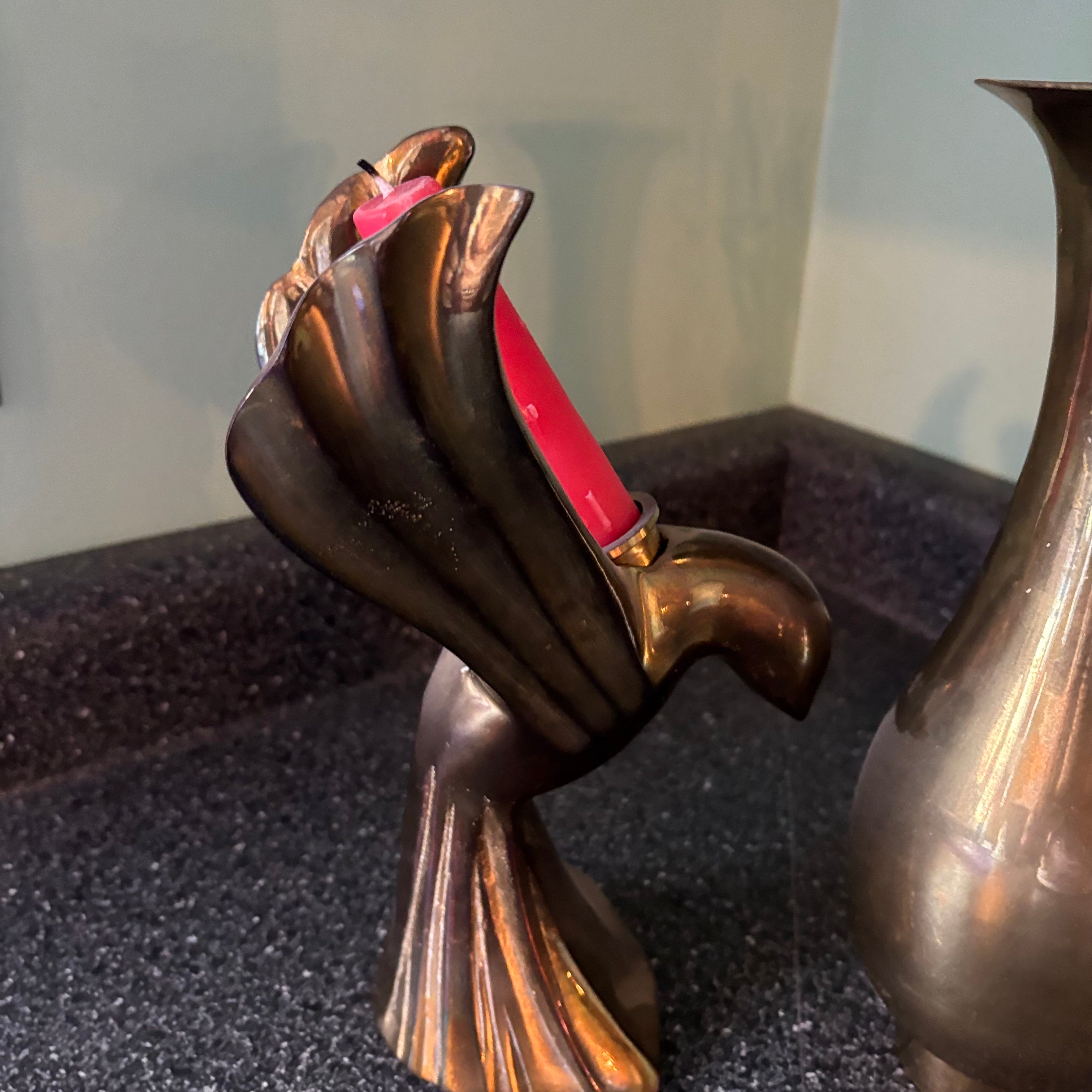W607 Vintage Brass Grouping (urn style vase and more)