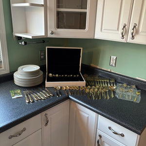 W609 Vintage SBS Solingen satin gold cutlery and more