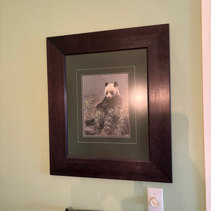 W615 Panda Bear framed art print, 59' x 69"