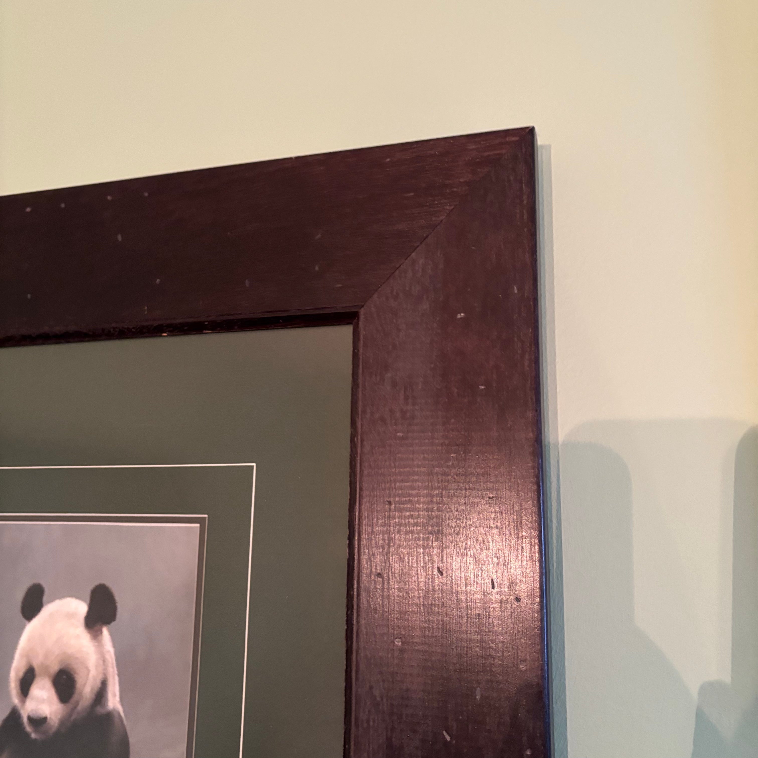 W615 Panda Bear framed art print, 59' x 69"