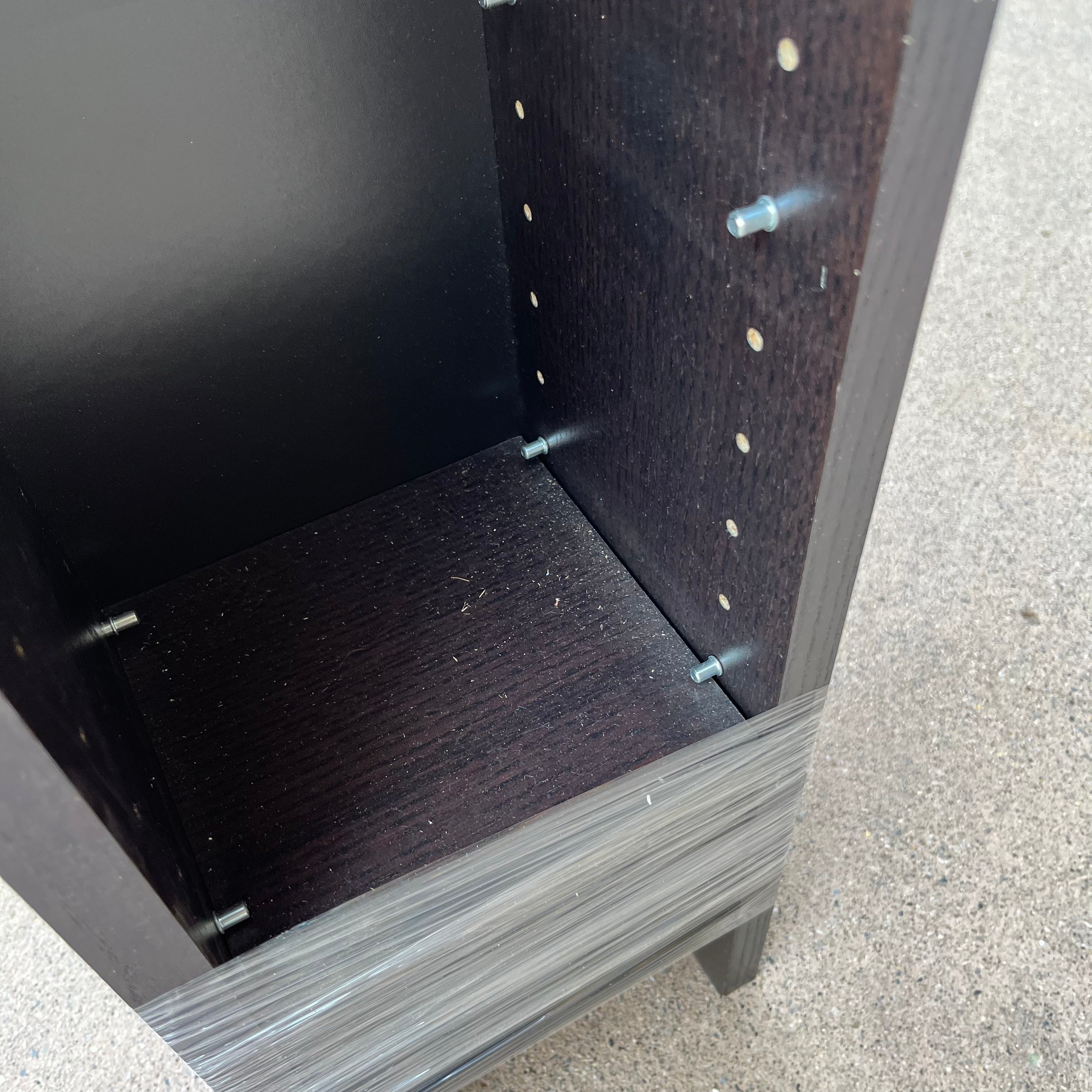 D636 79” tall espresso CD stand