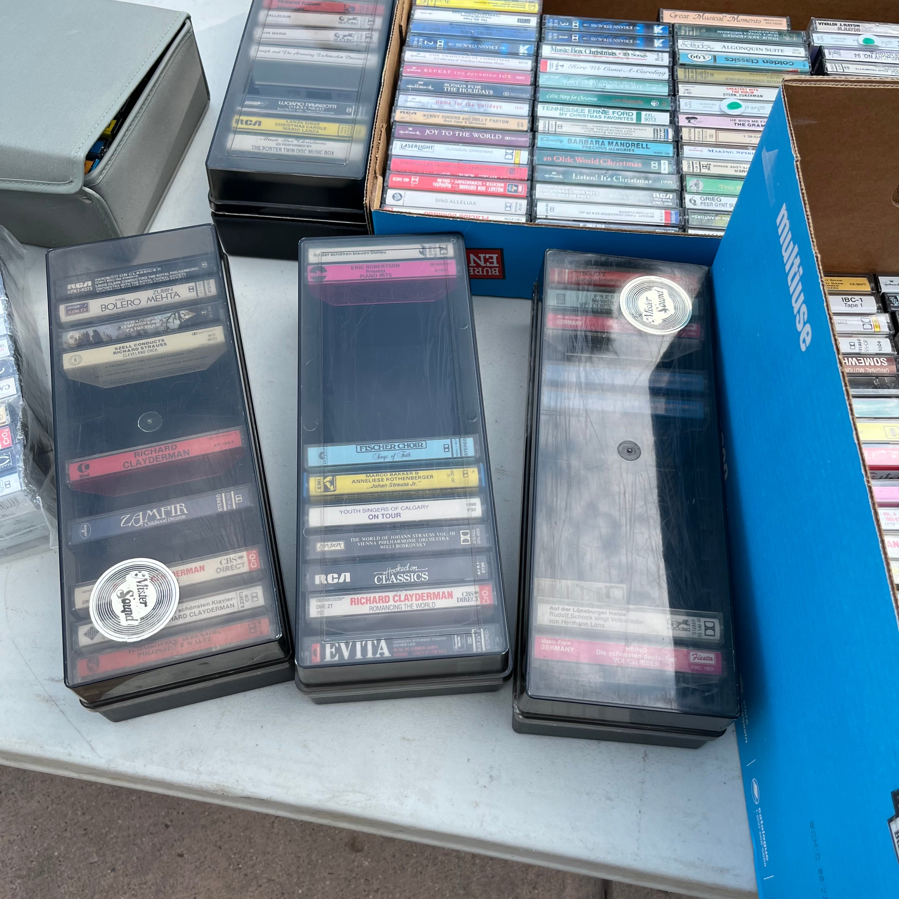 D654 Cassette Player and cassette collection