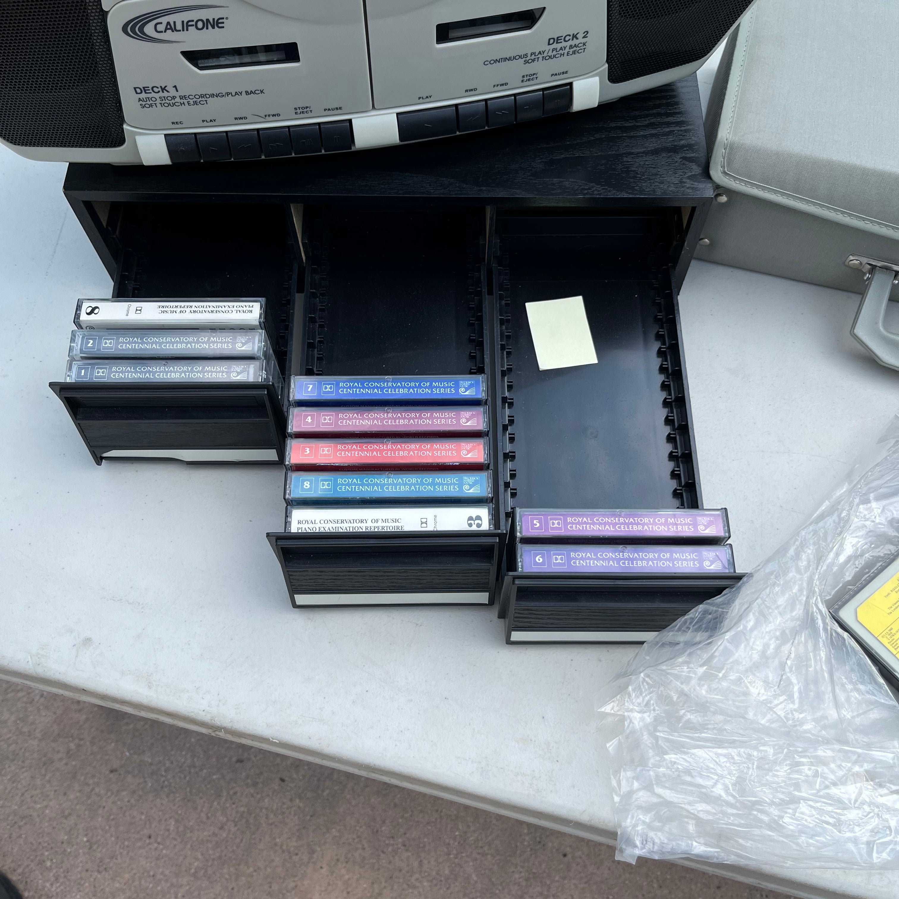 D654 Cassette Player and cassette collection