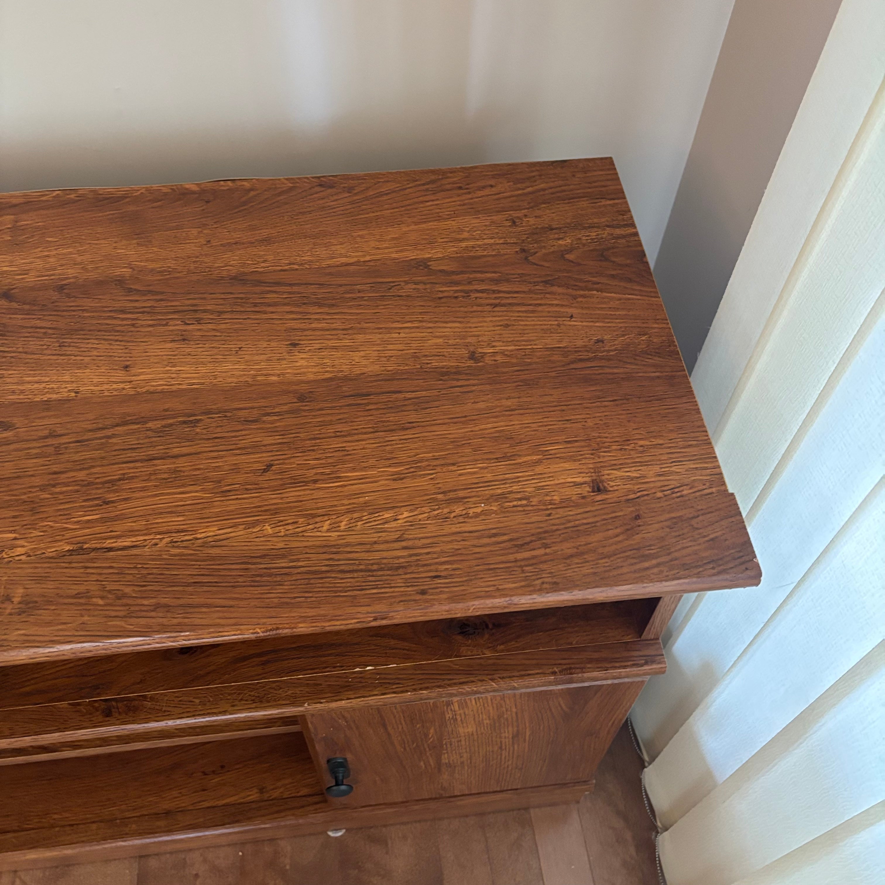 E730 Wooden entertainment stand with storage (43" x 17" x 24")