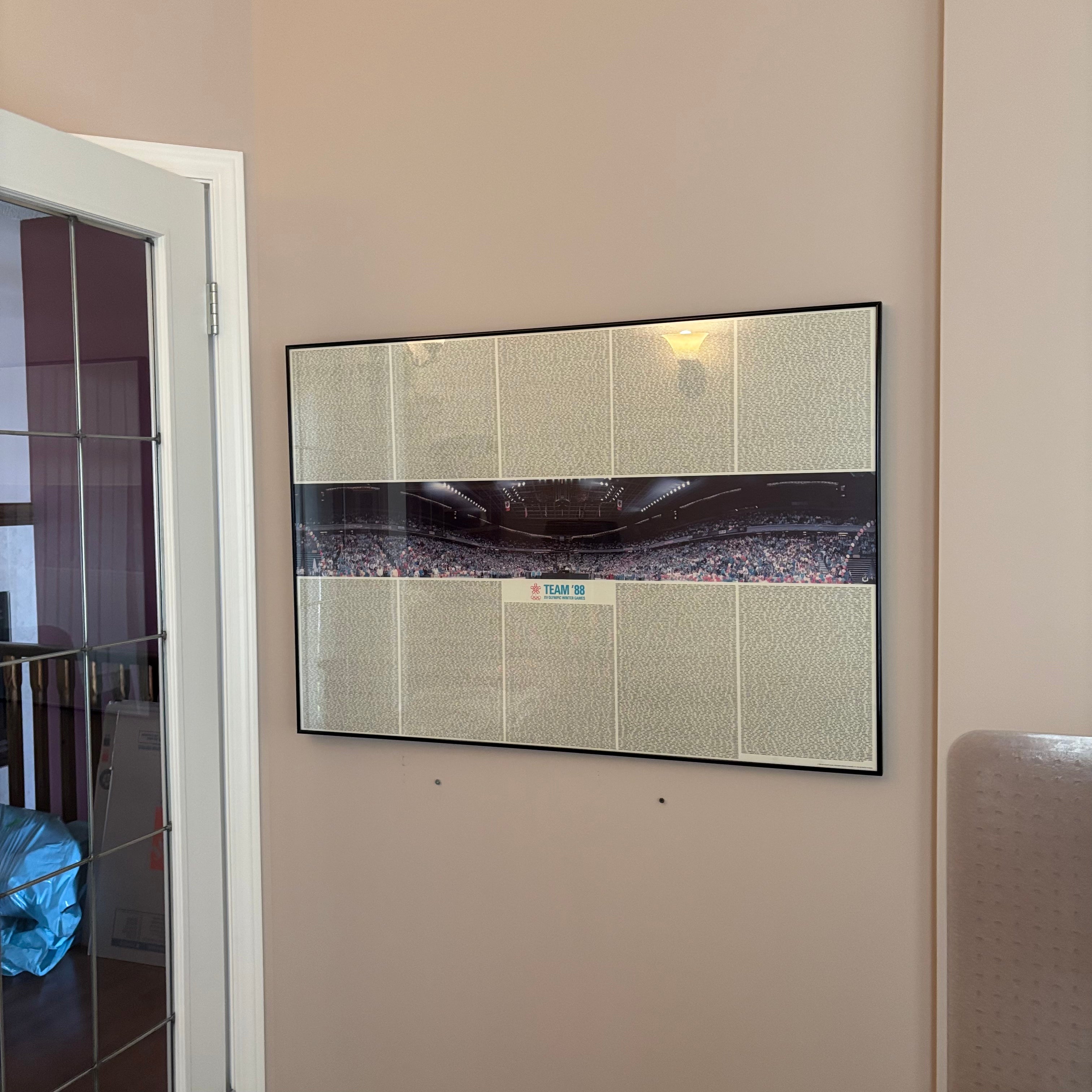 E734 Calgary Olympics framed poster