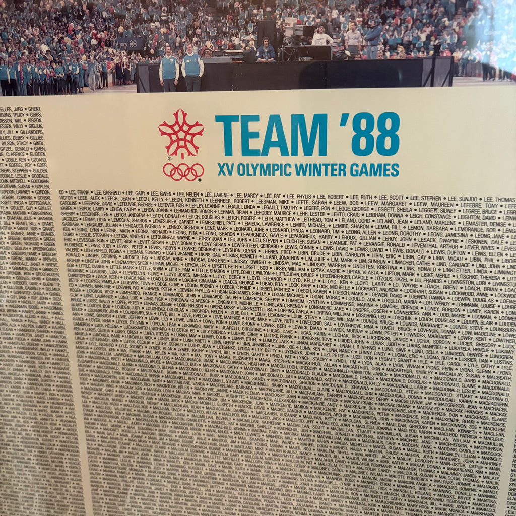 E734 Calgary Olympics framed poster