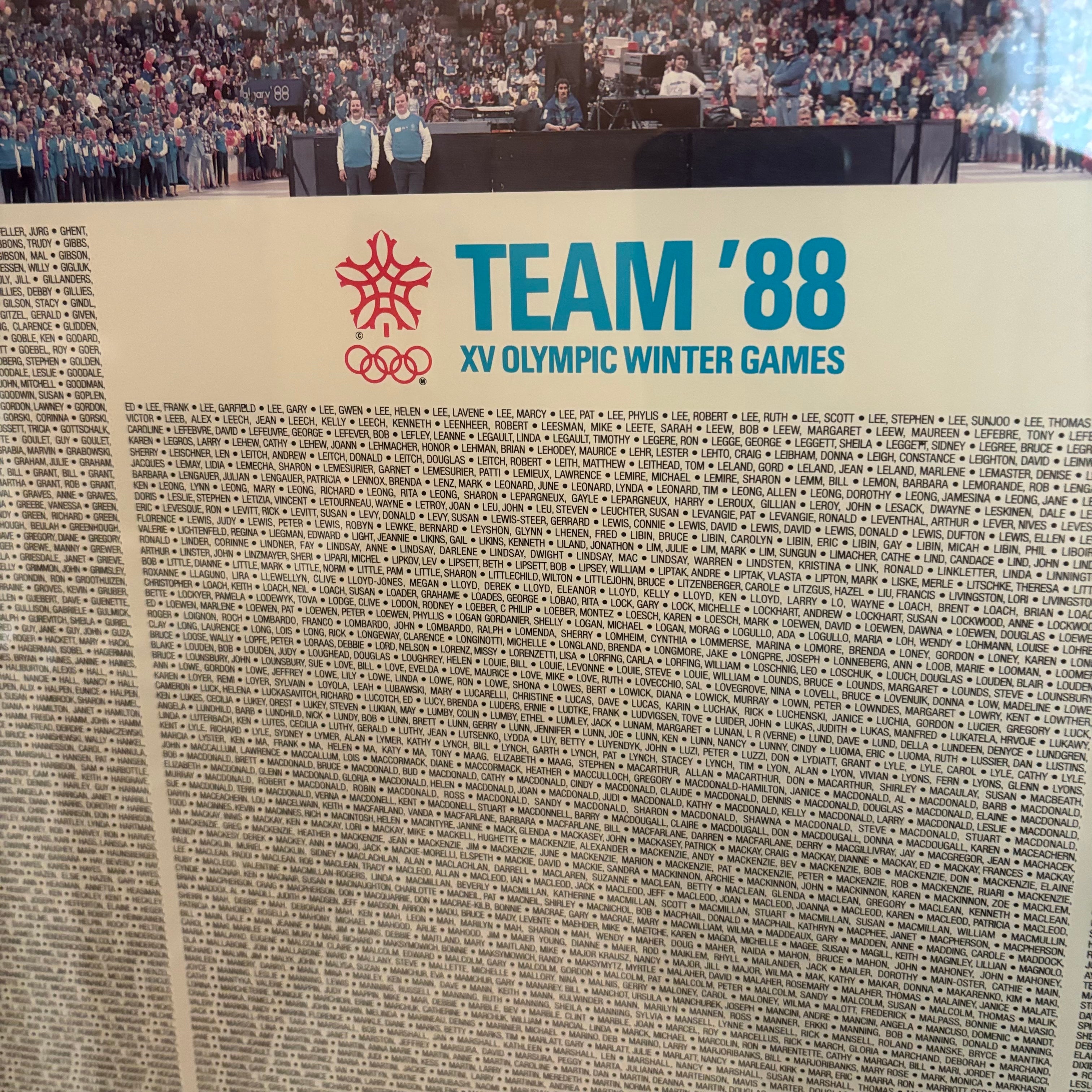 E734 Calgary Olympics framed poster