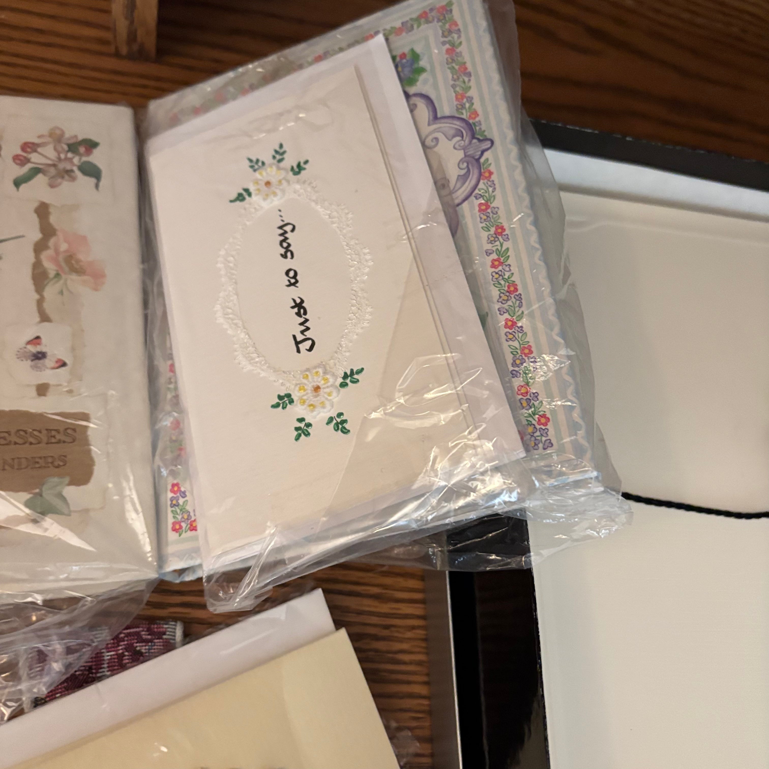 E736 Stationery Grouping (greeting cards and more, desk not included)