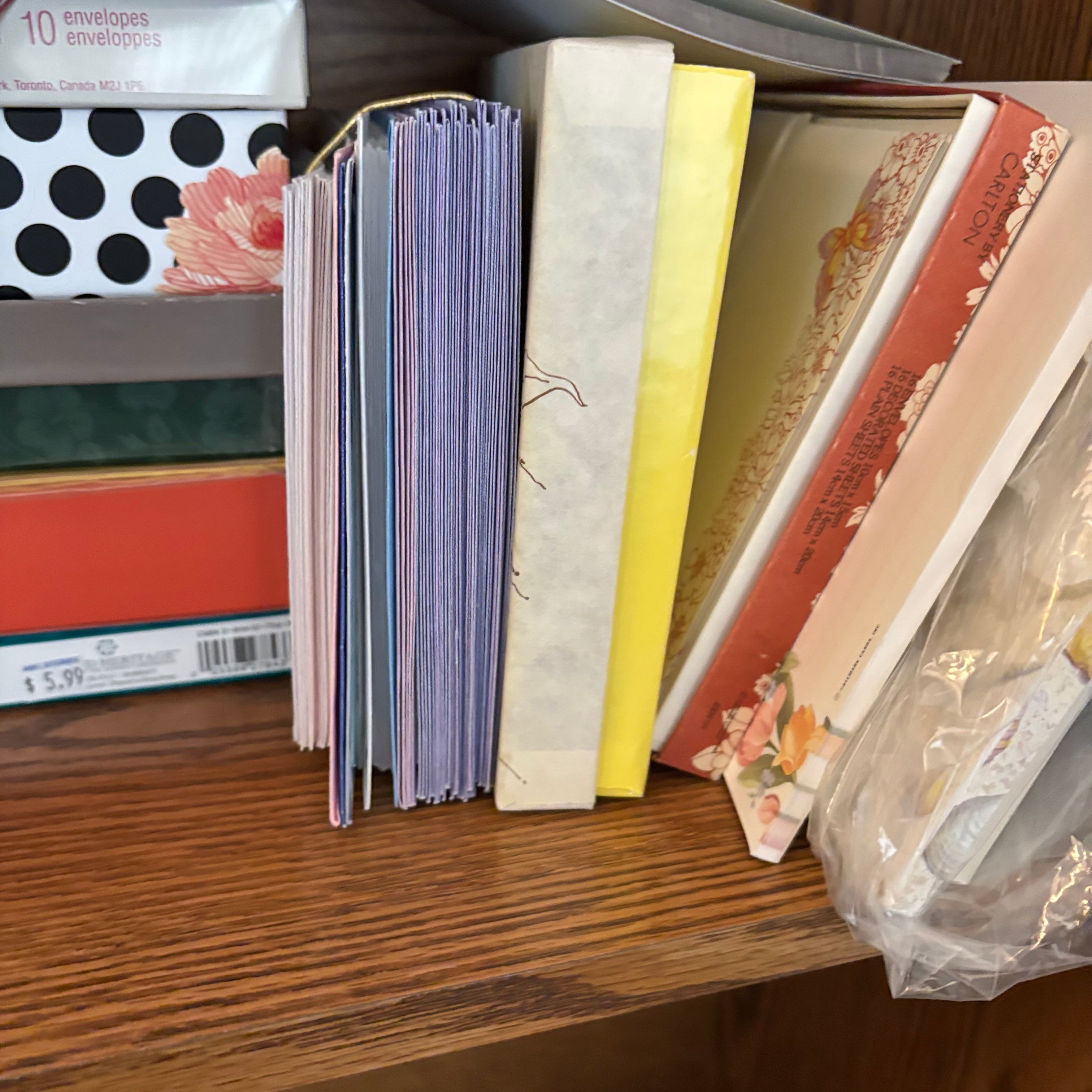 E736 Stationery Grouping (greeting cards and more, desk not included)