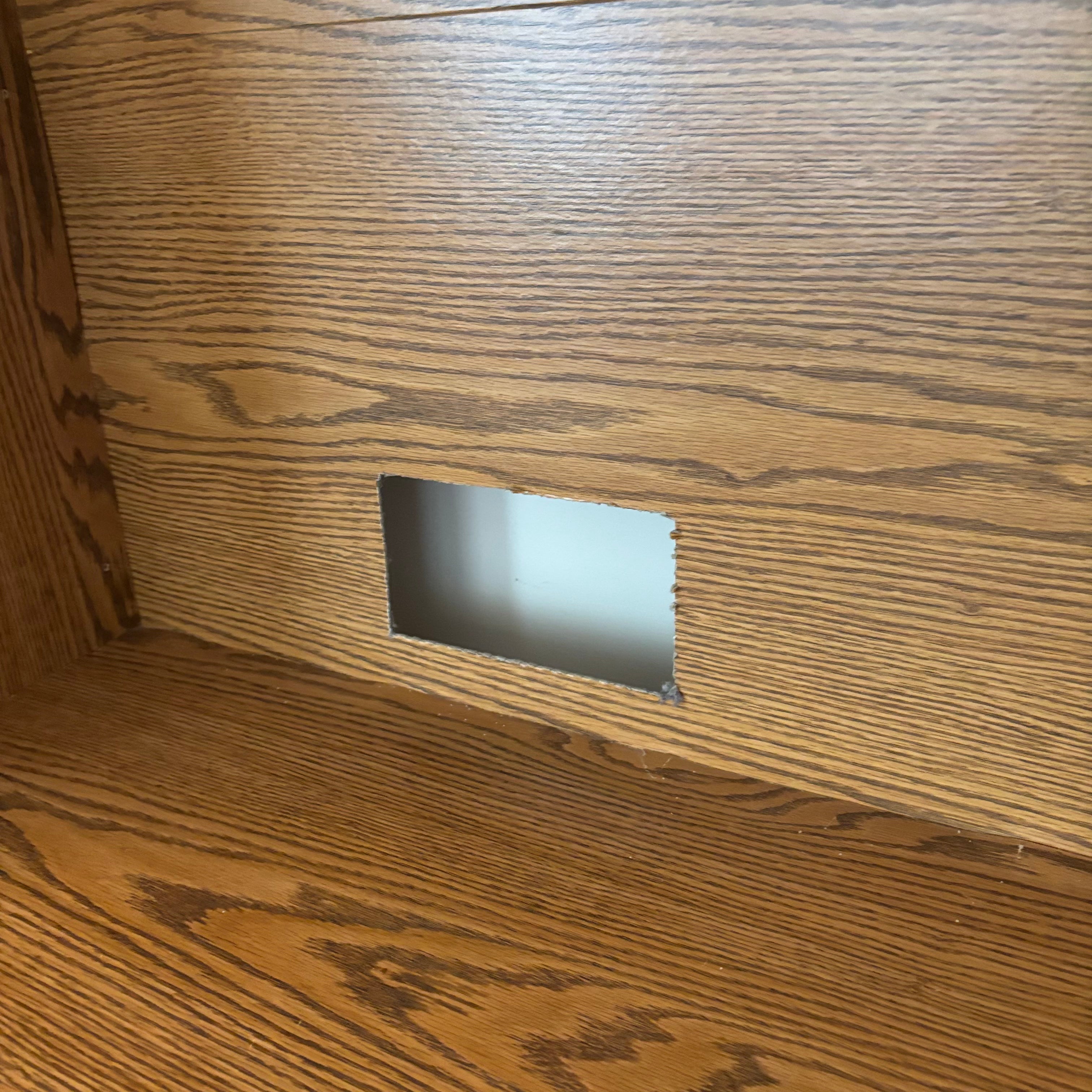 E737 Vintage wooden computer desk with drawers