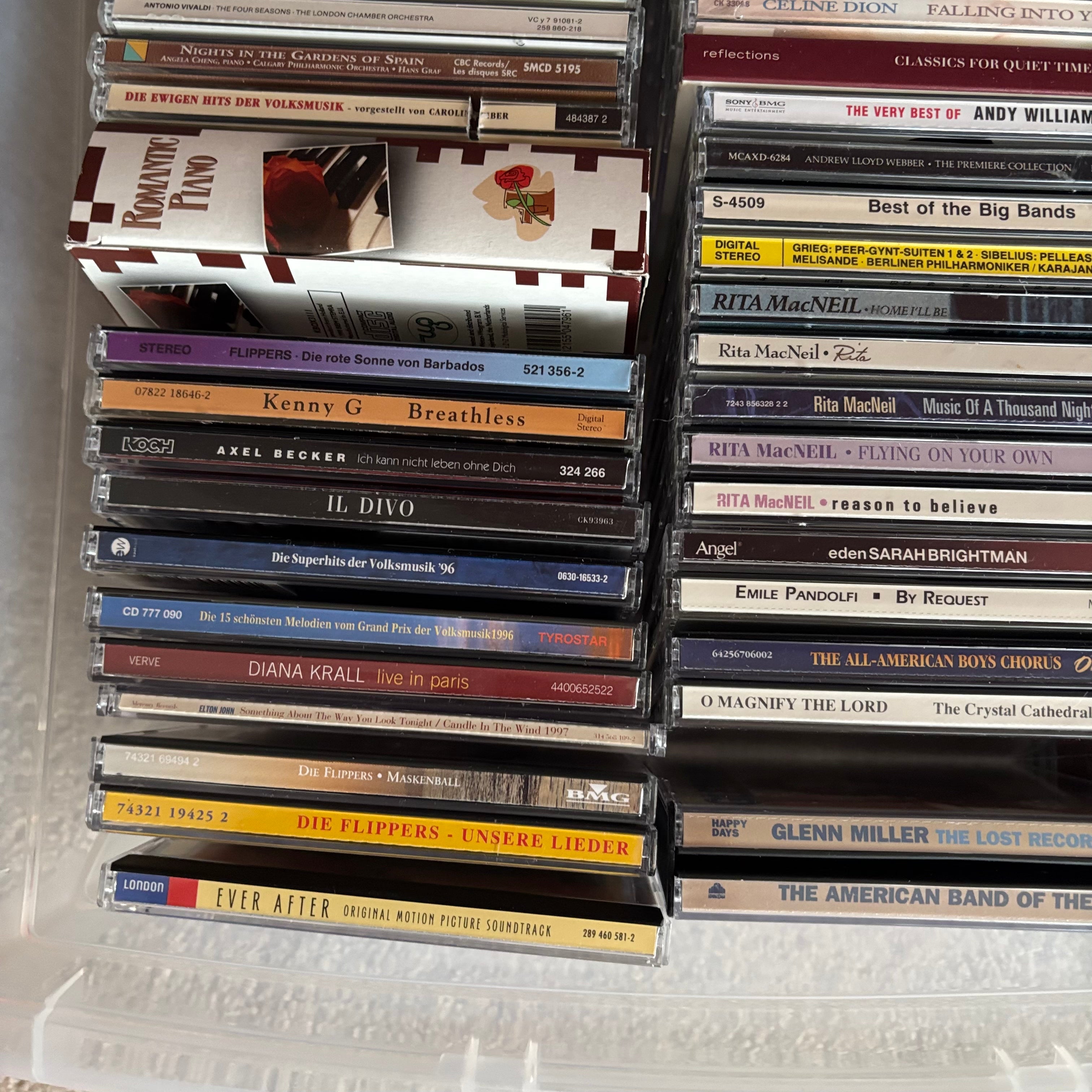 E757 CD and cassette grouping with storage