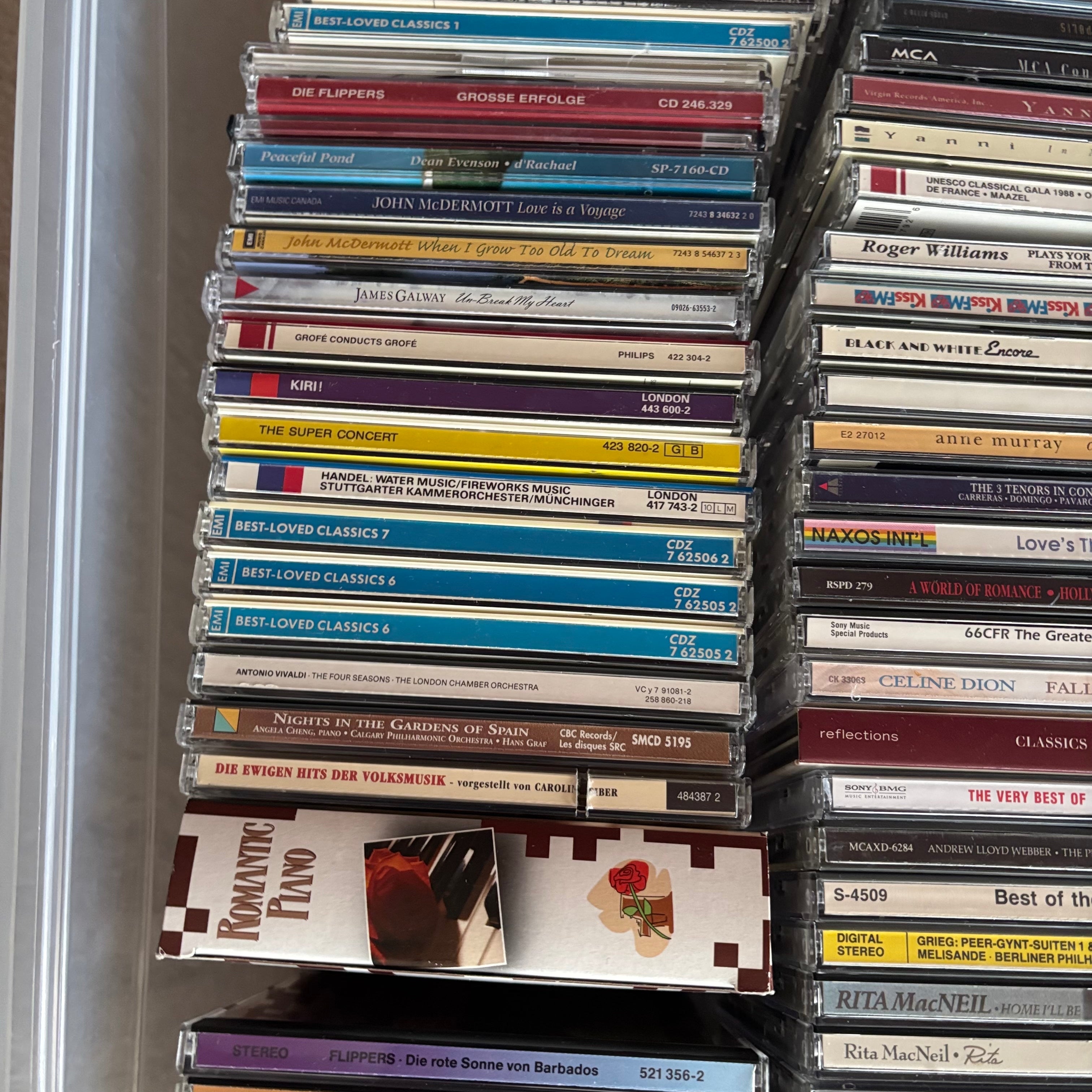E757 CD and cassette grouping with storage