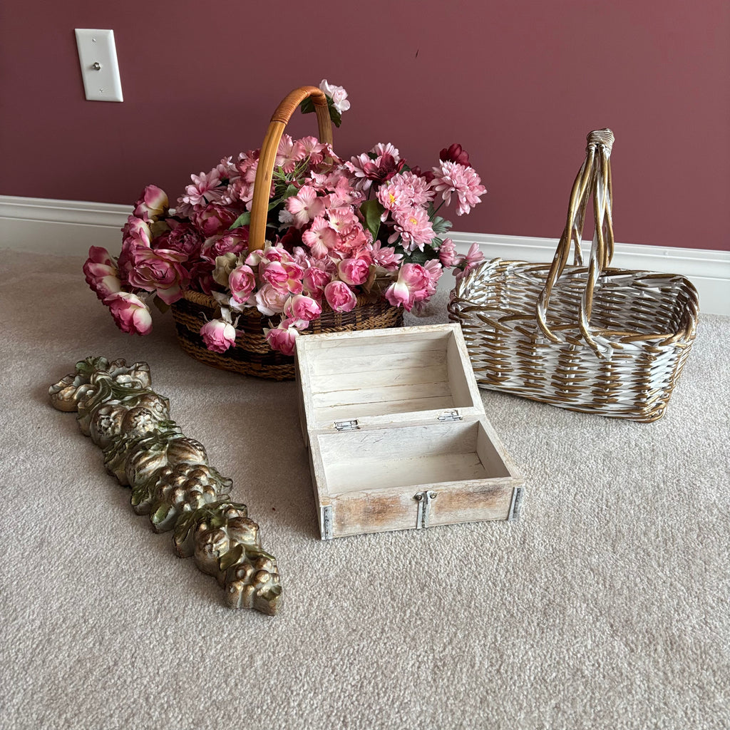 E766 Home Decor Grouping (basket and more)