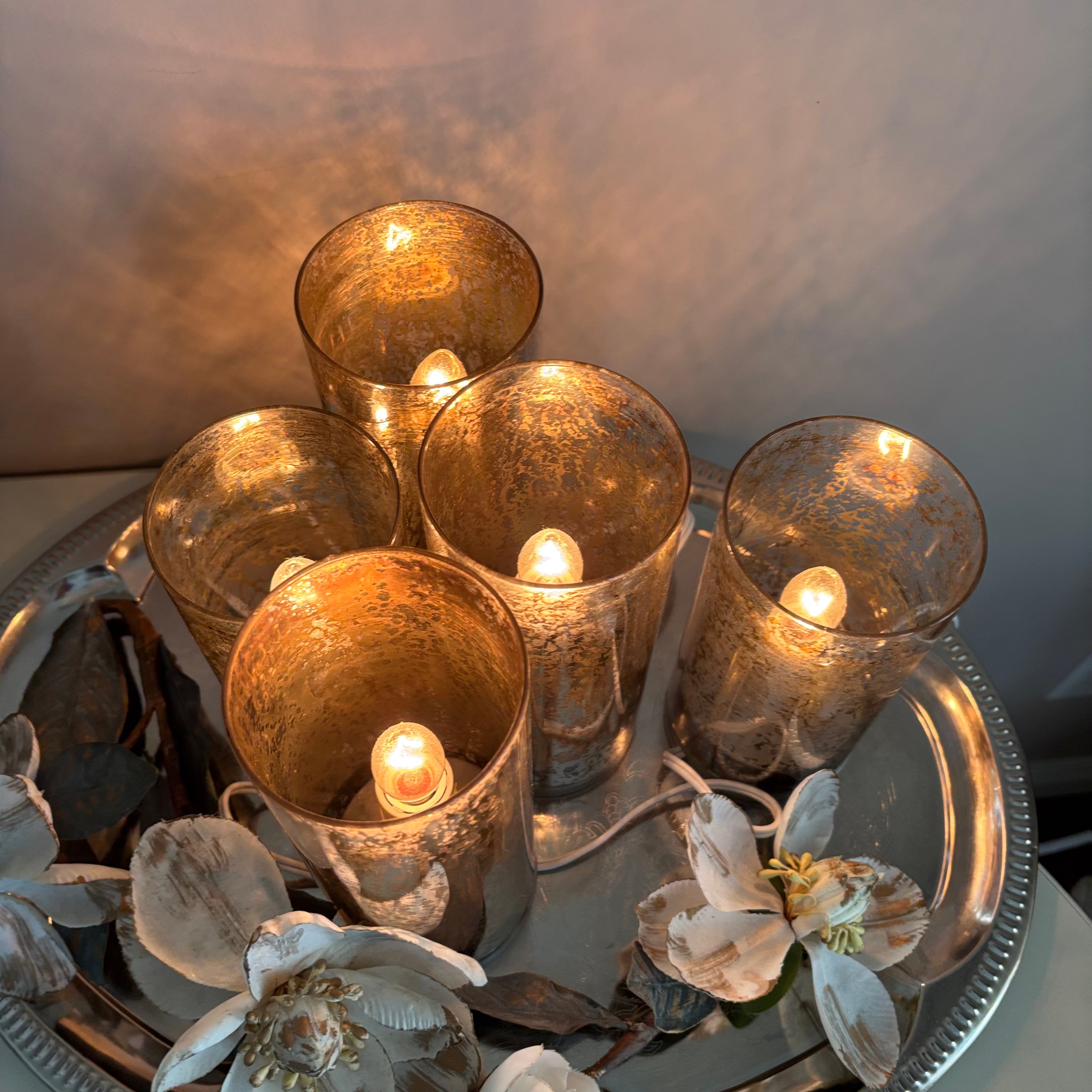 E769 Home Decor Grouping (magnolia style faux flowers and more)