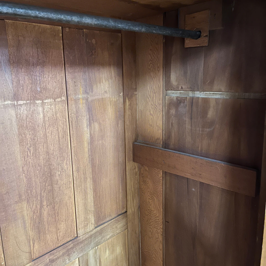 F509 Vintage solid wood armoire (no key)