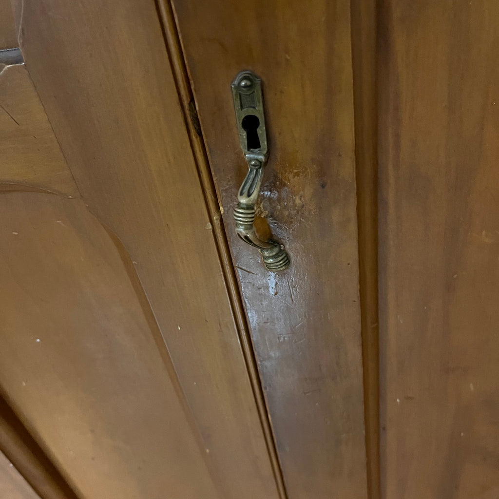 F509 Vintage solid wood armoire (no key)