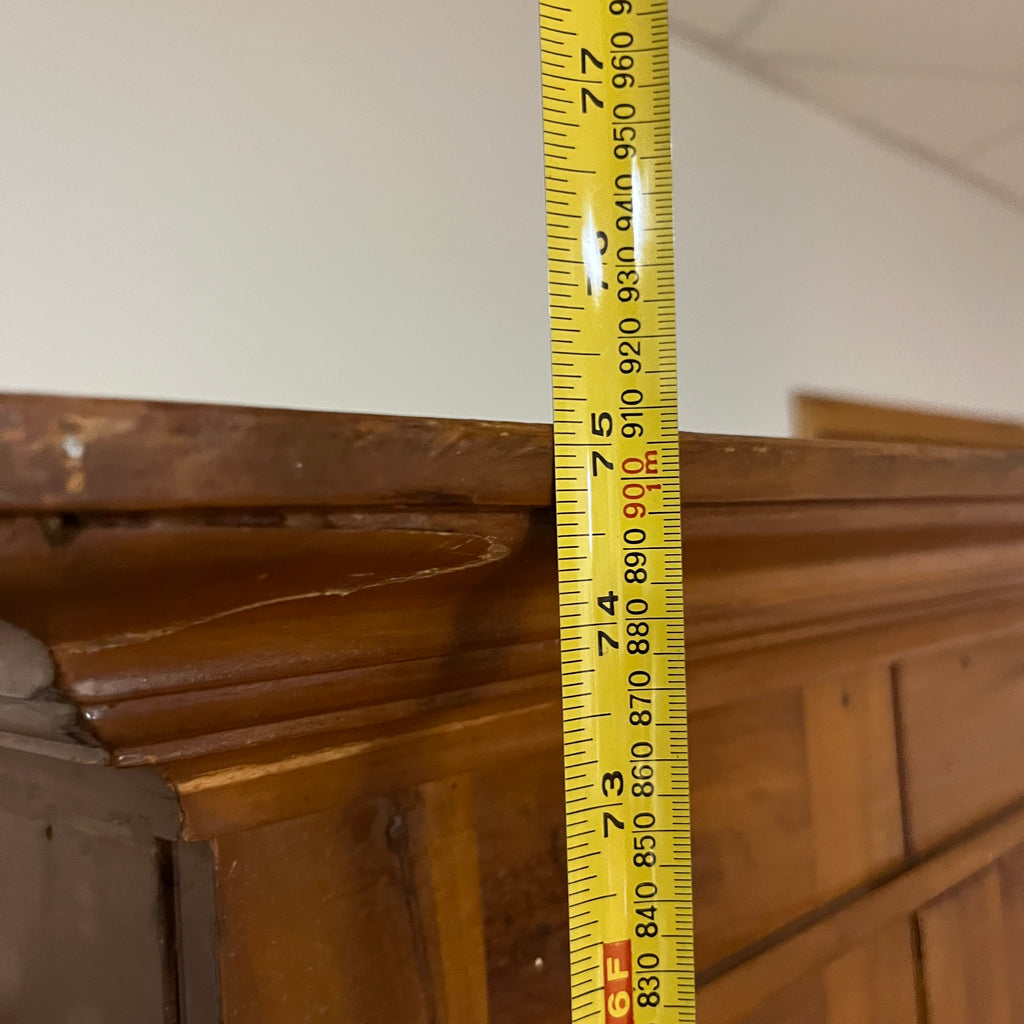 F509 Vintage solid wood armoire (no key)