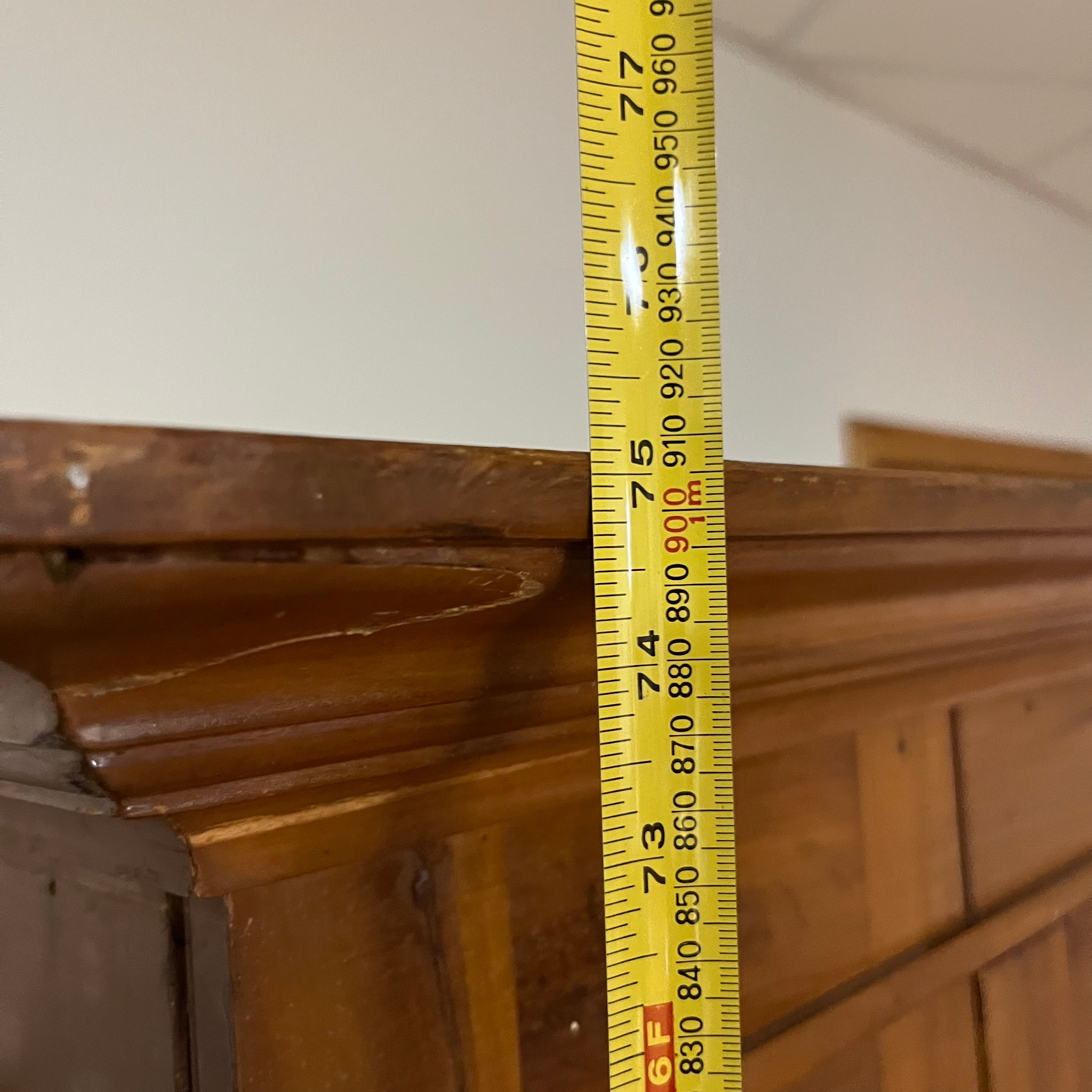 F509 Vintage solid wood armoire (no key)