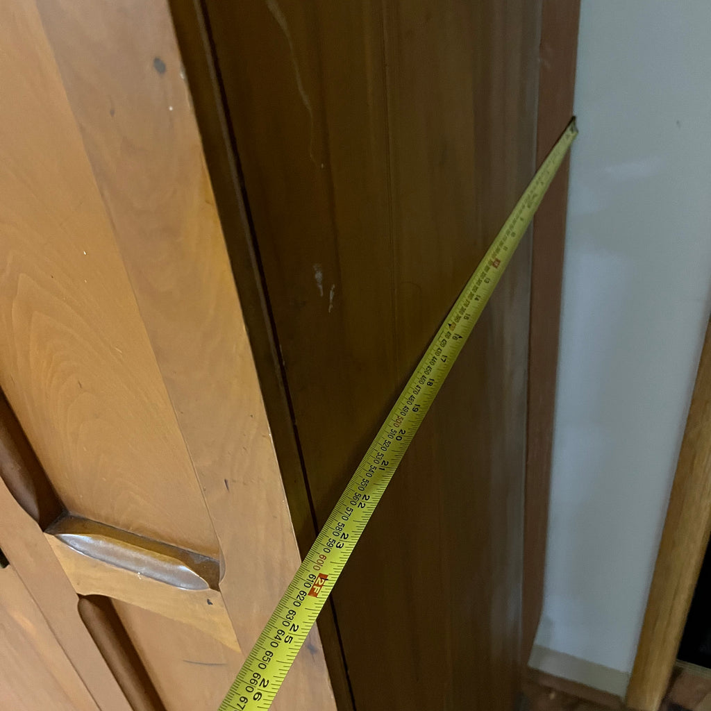 F509 Vintage solid wood armoire (no key)