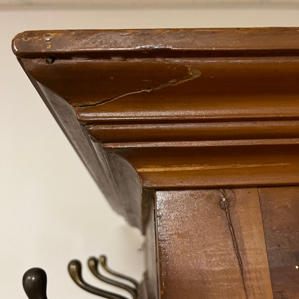 F509 Vintage solid wood armoire (no key)