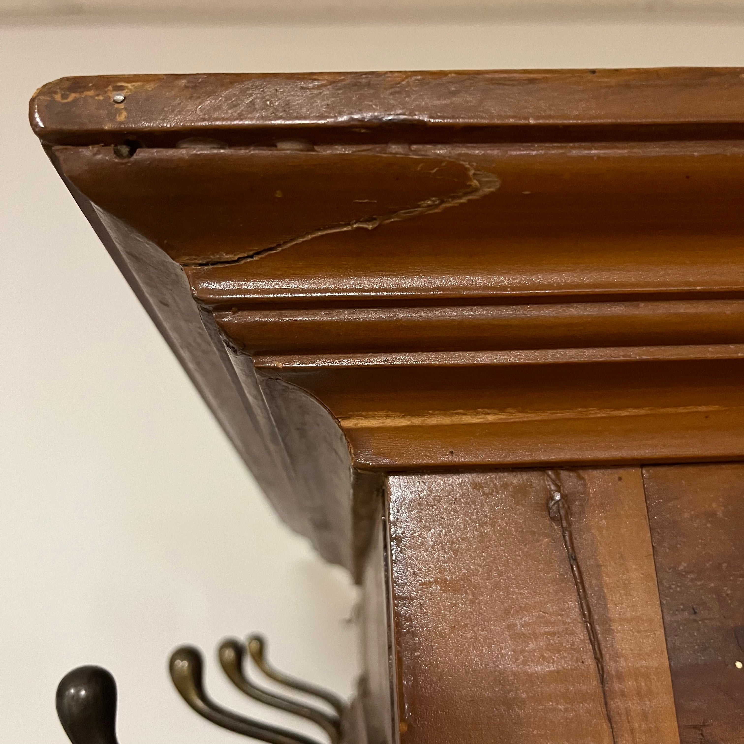 F509 Vintage solid wood armoire (no key)