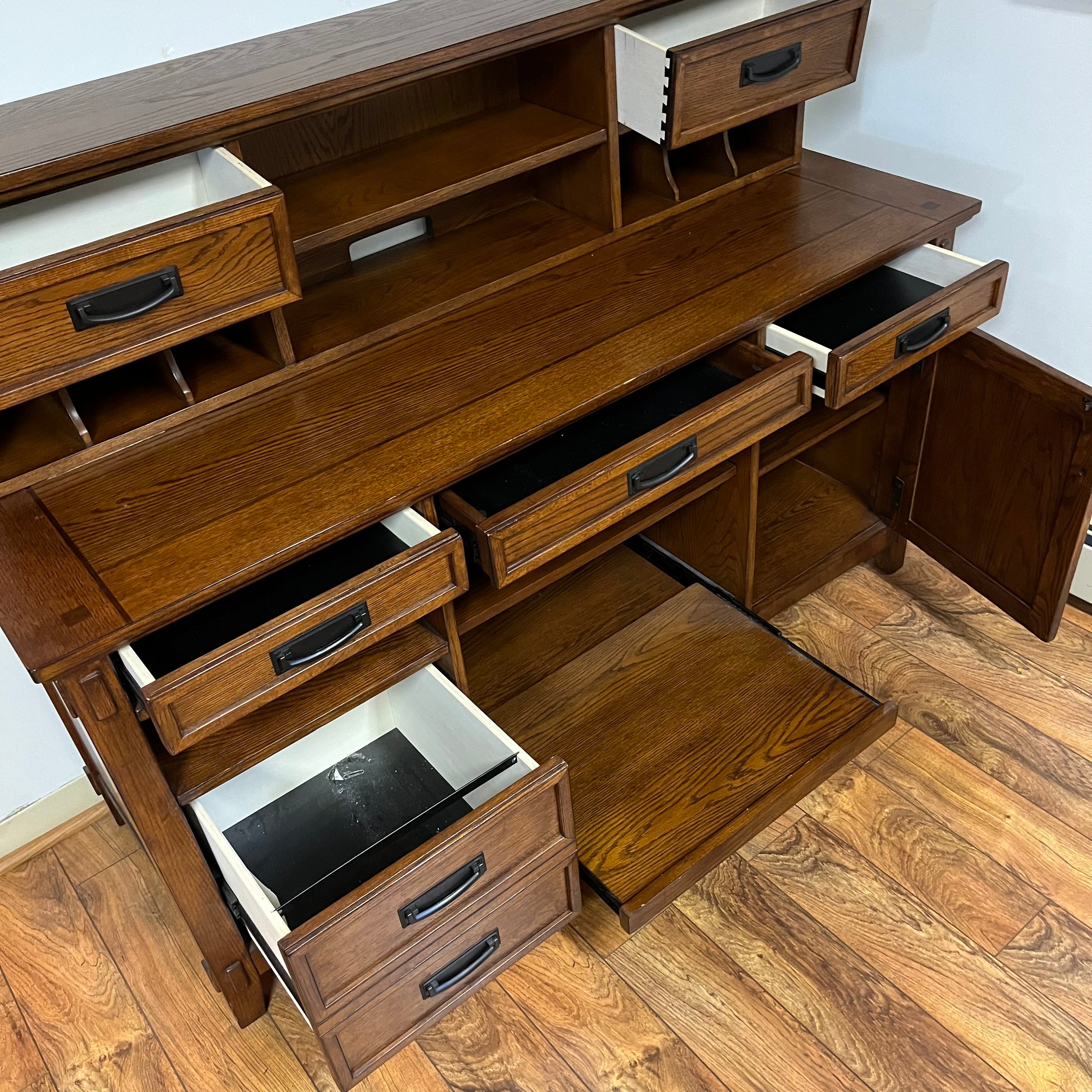 F512 Mission style wooden desk