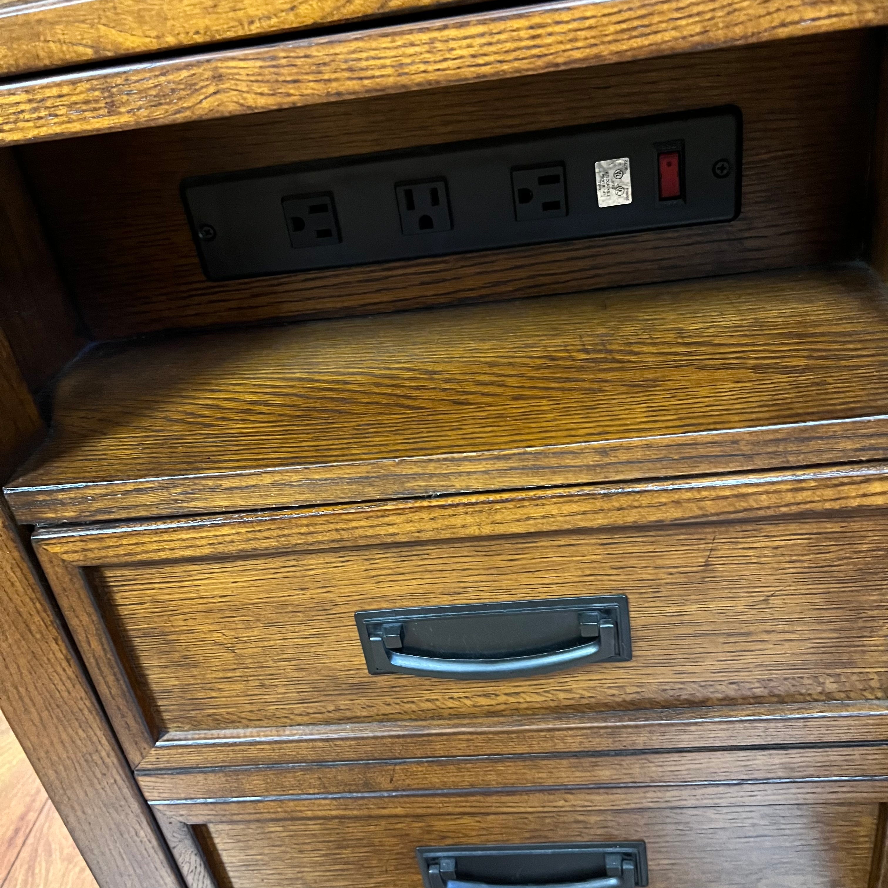 F512 Mission style wooden desk