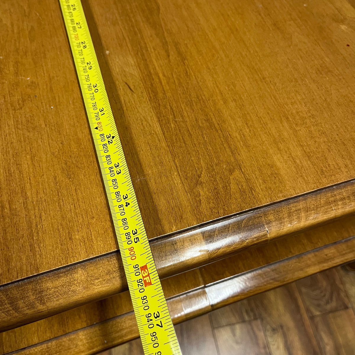 F513 Vintage wooden kitchen table (54" x 36" x 30")