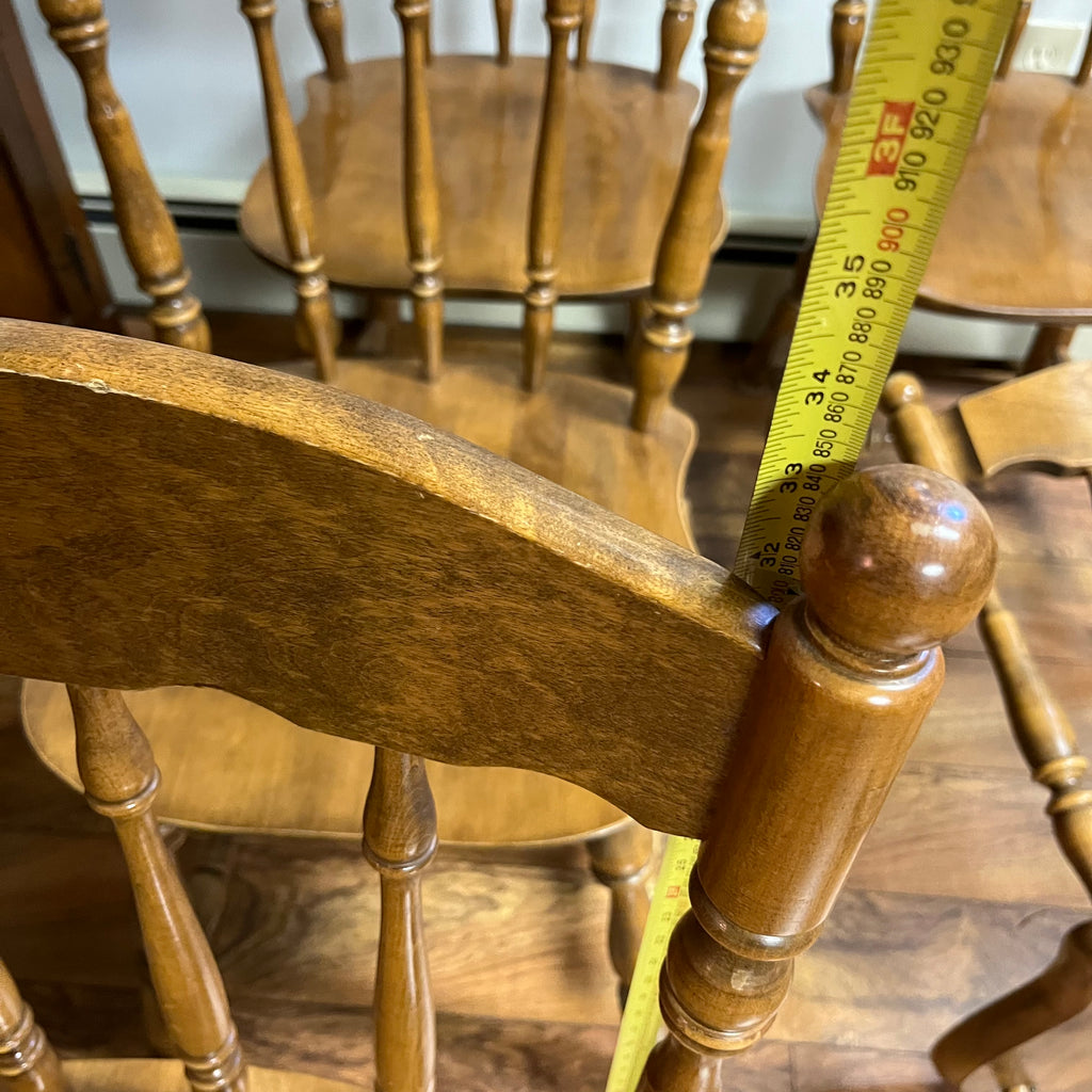 F514 Set of 5 vintage wooden kitchen chairs