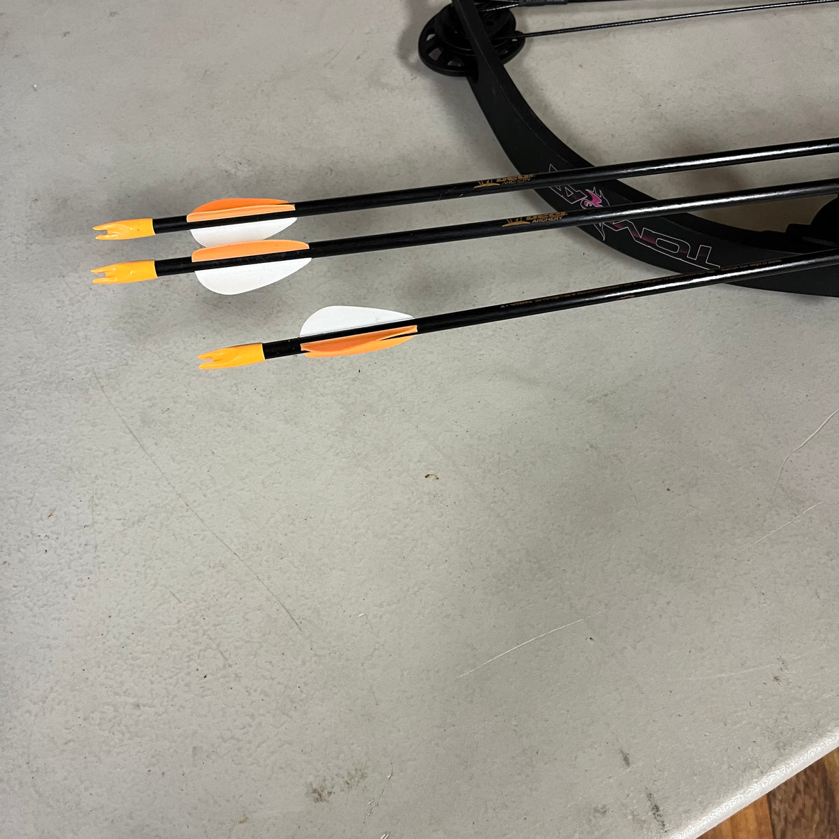 F542 Set of 2 compound bows with arrows