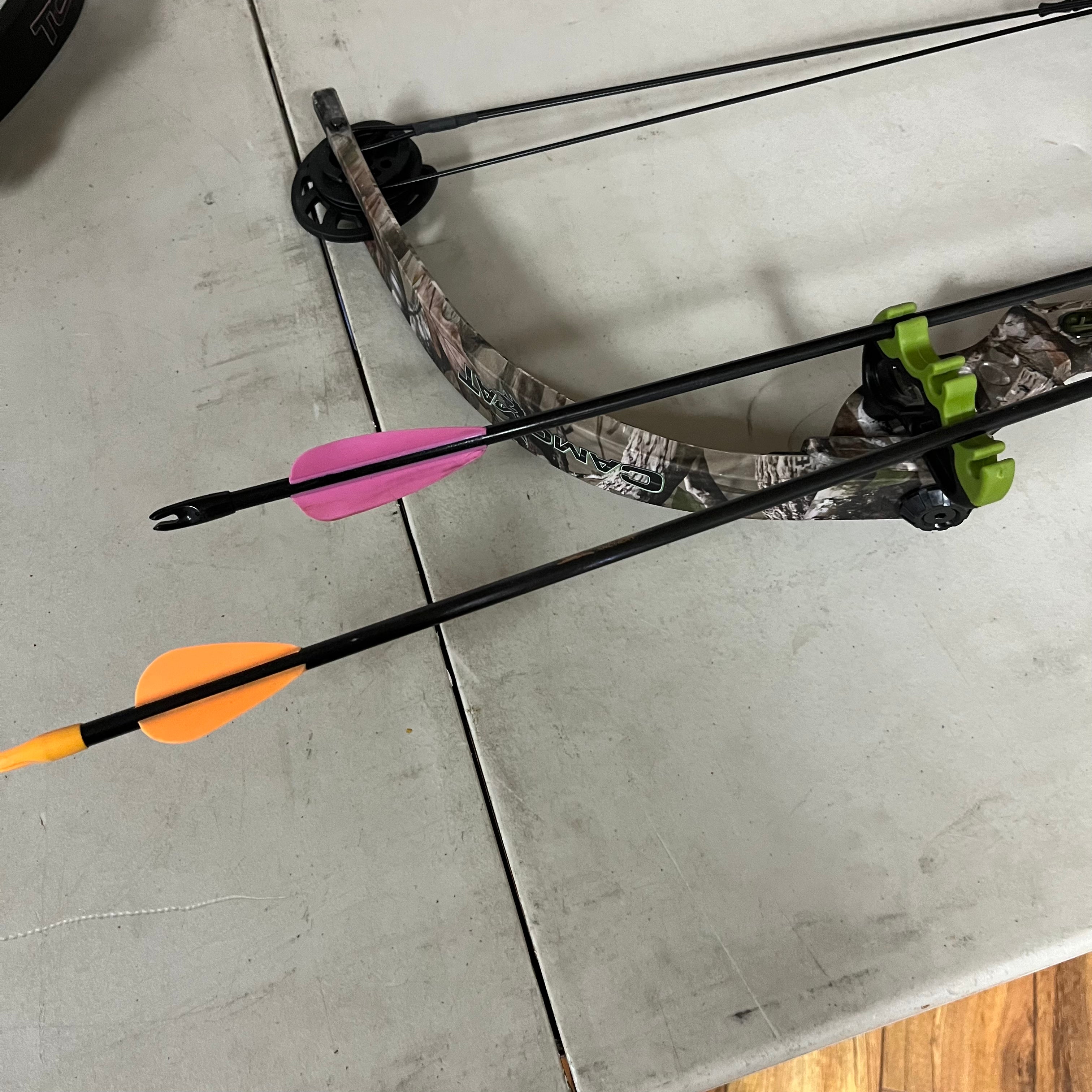 F542 Set of 2 compound bows with arrows