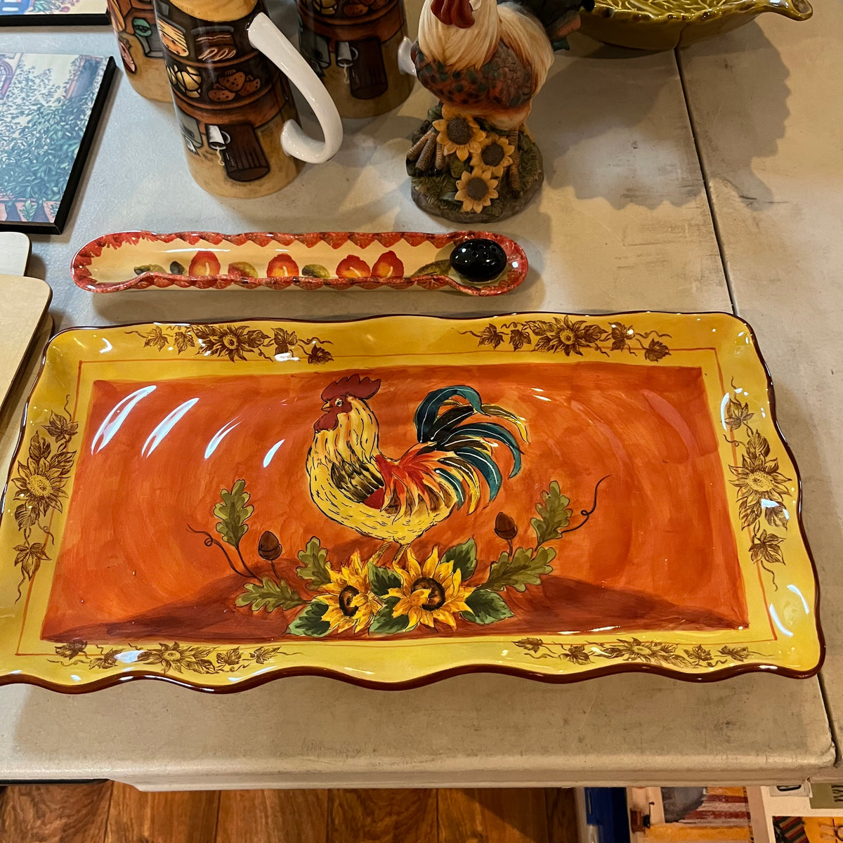 F549 Rooster Grouping (decor, plates and more)