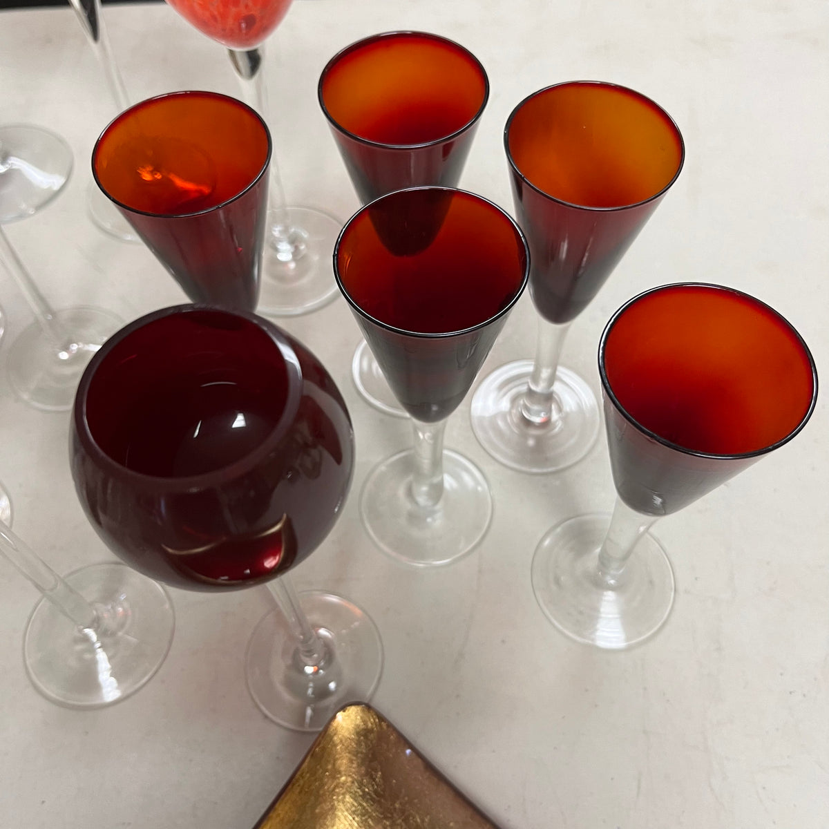 F560 Vintage Barware Grouping (pint glasses and more)