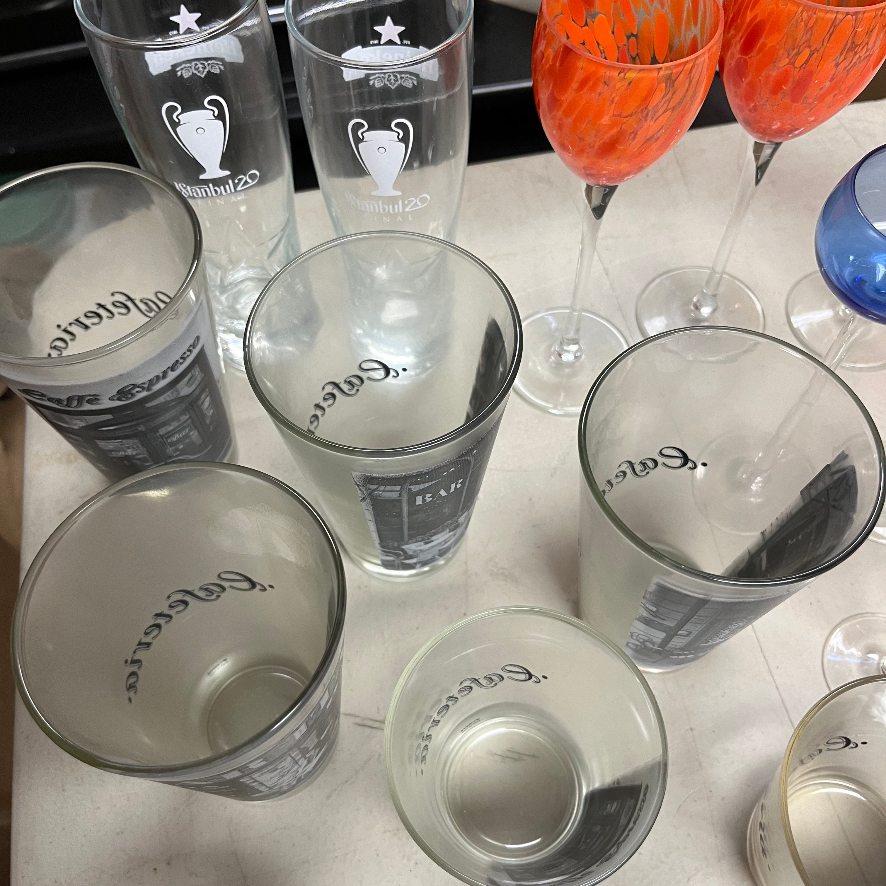 F560 Vintage Barware Grouping (pint glasses and more)