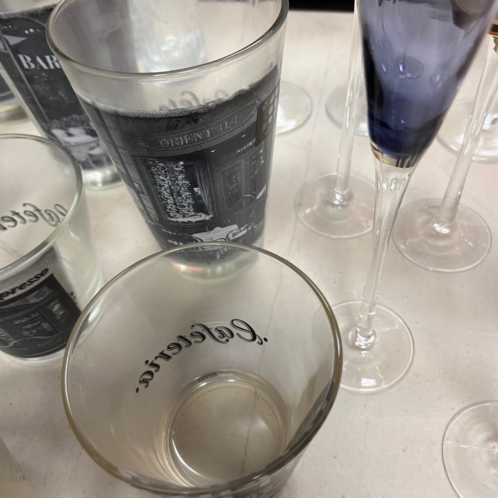 F560 Vintage Barware Grouping (pint glasses and more)