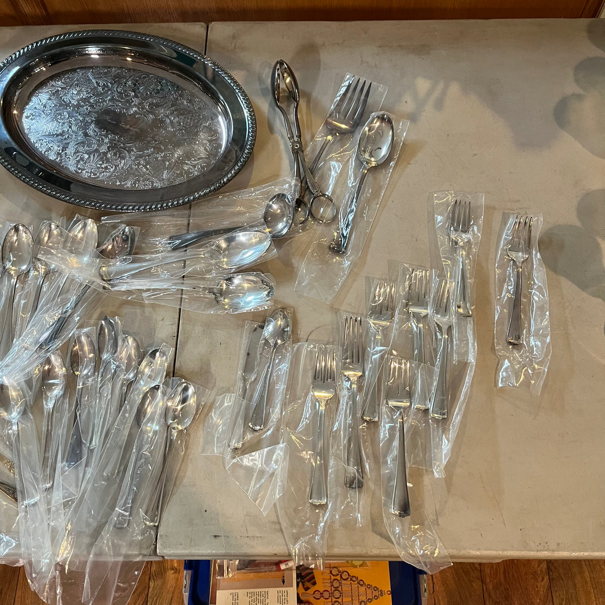 F563 Silverplate and flatware grouping