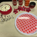 F565 Red Kitchen Grouping (red wall clock and more)