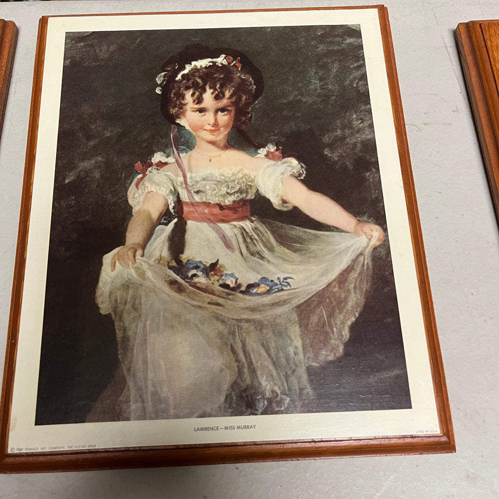 F572 Set of 5 framed vintage prints