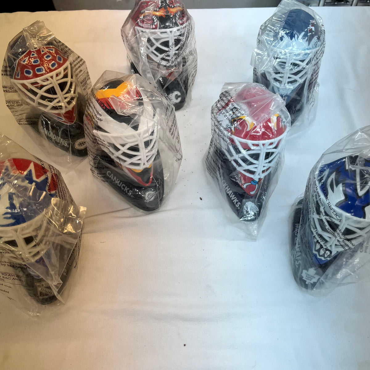 A507 Vintage McDonalds Goalie masks grouping