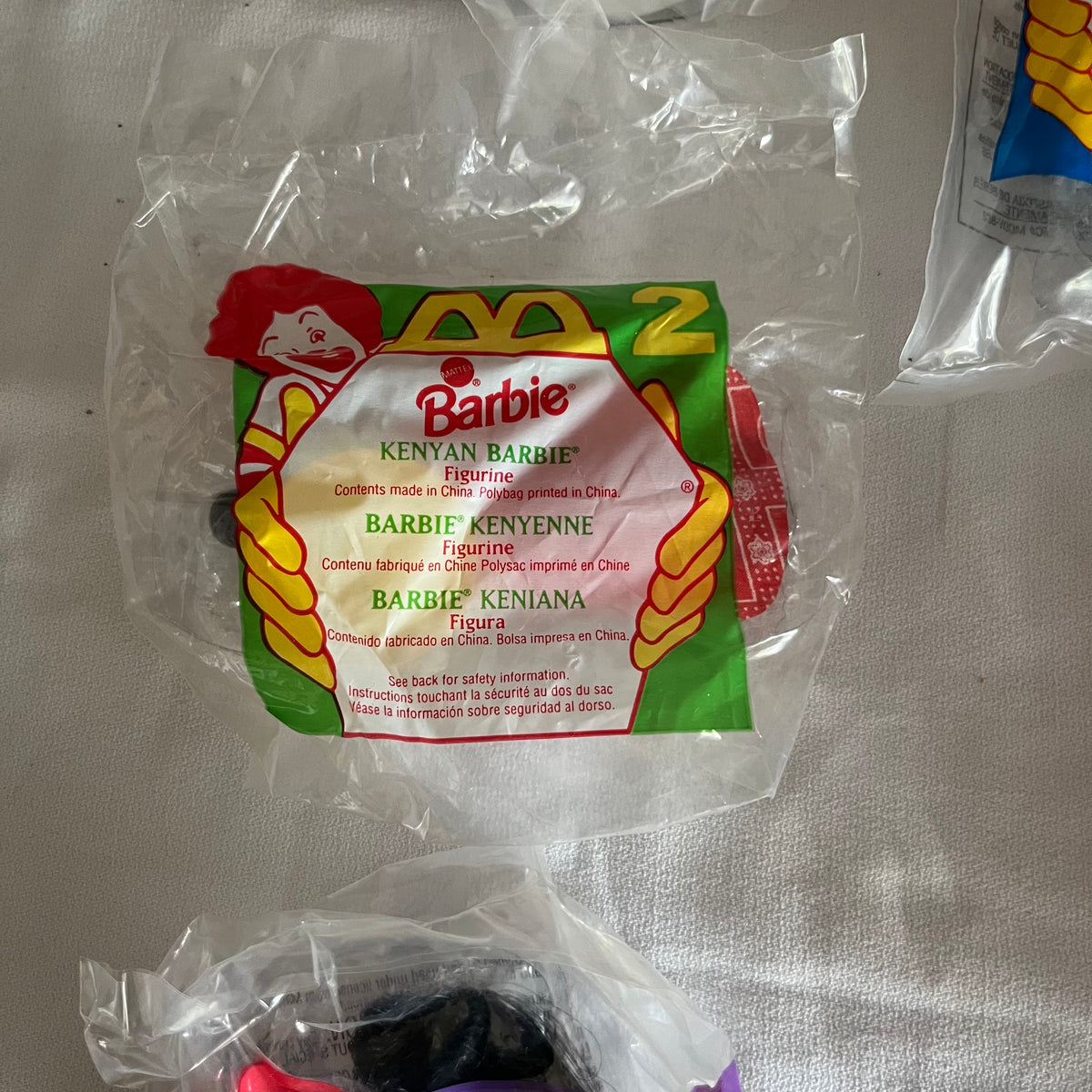A553 Vintage McDonalds Barbie Happy Meal Toys (in original packaging)