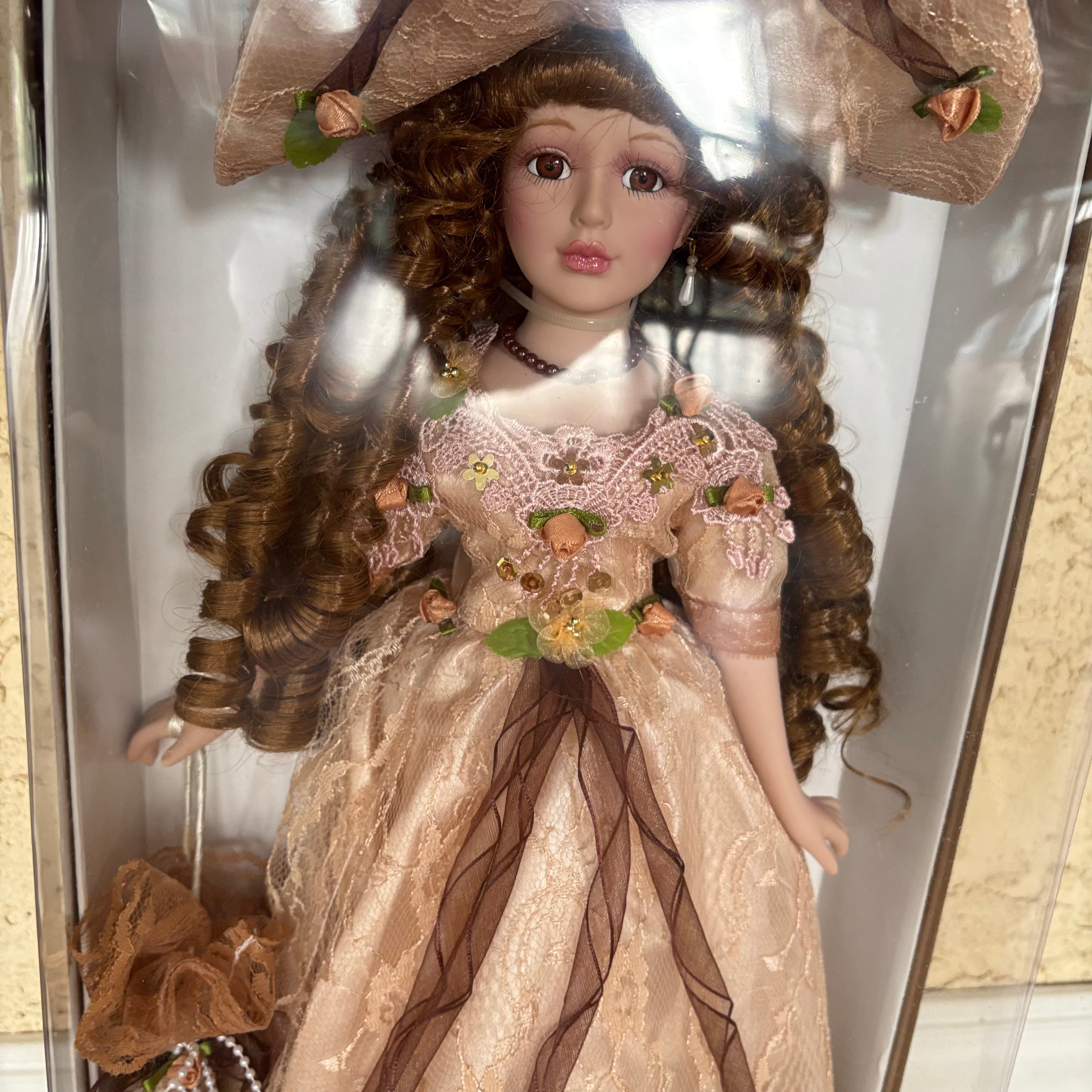 F106 Timeless Treasures 15" porcelain doll, new in box