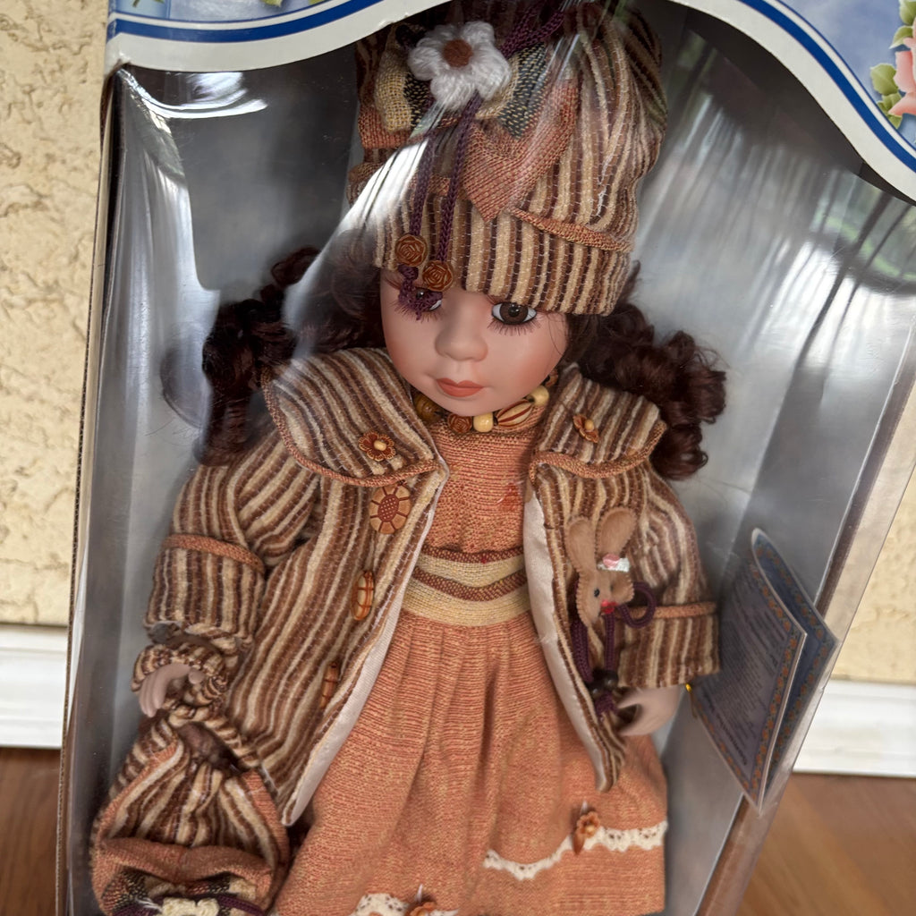 F107 Samantha Collection porcelain doll, new in box