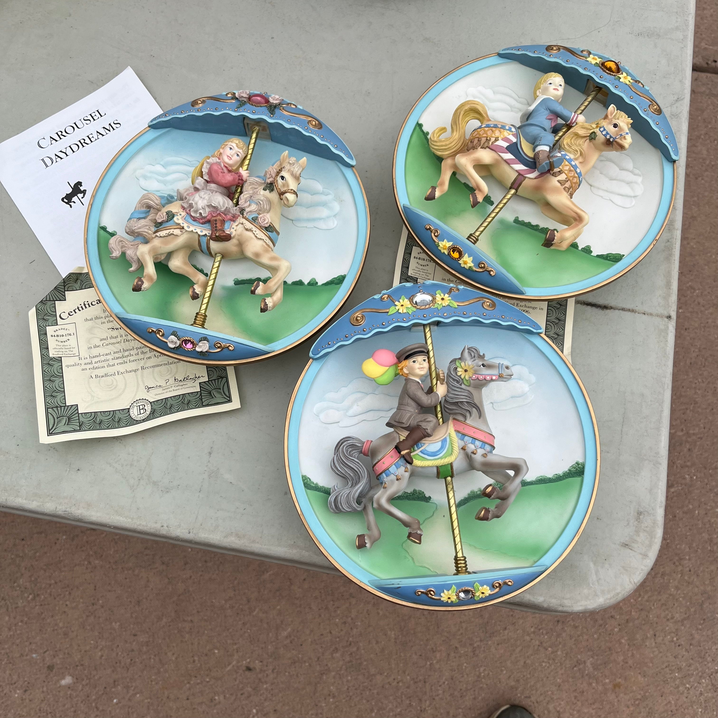 D674 Set of 3 Bradford Exchange plates