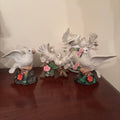 F114 Vintage Capodimonte style porcelain dove grouping
