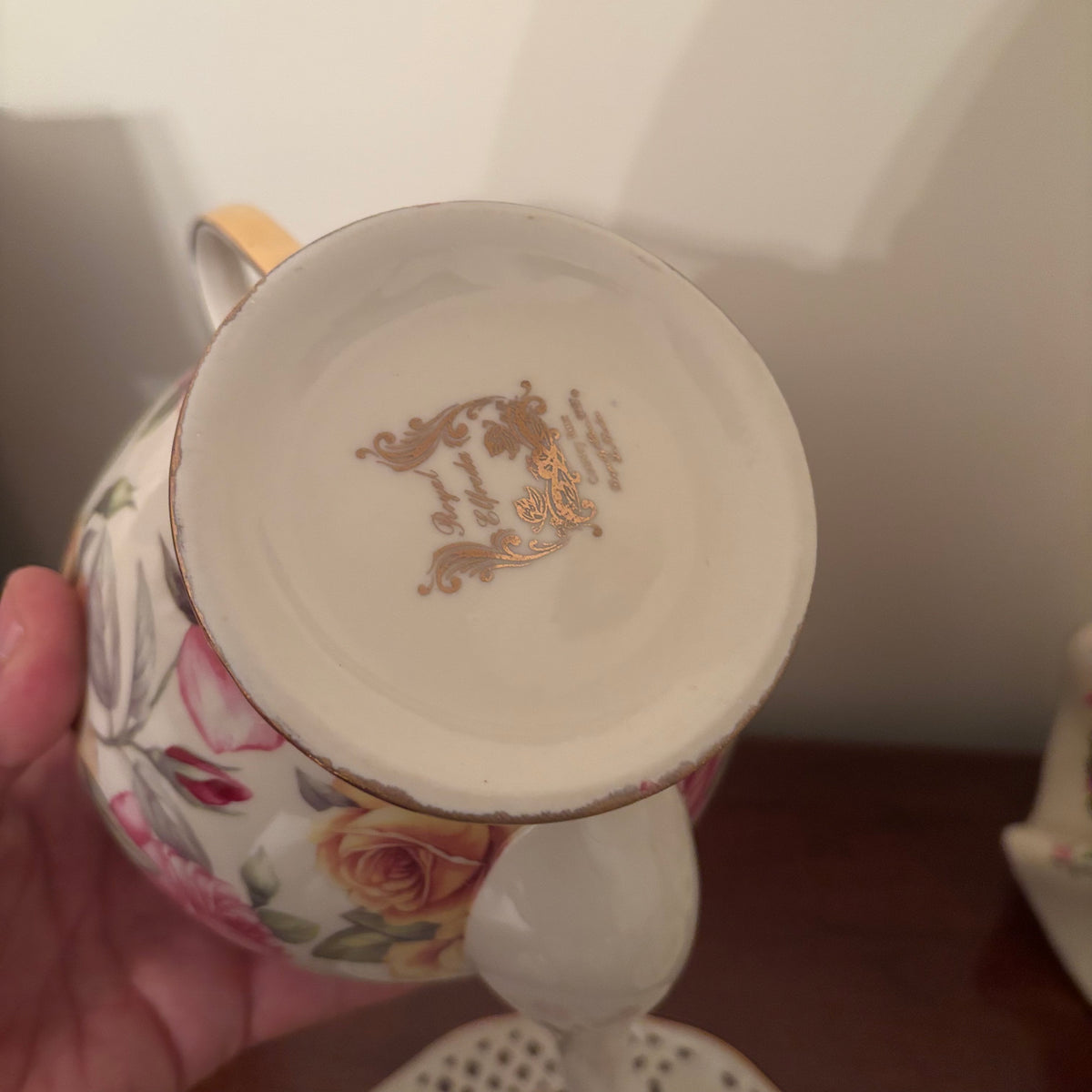 F115 Vintage Grouping (Roses china and musical angel)