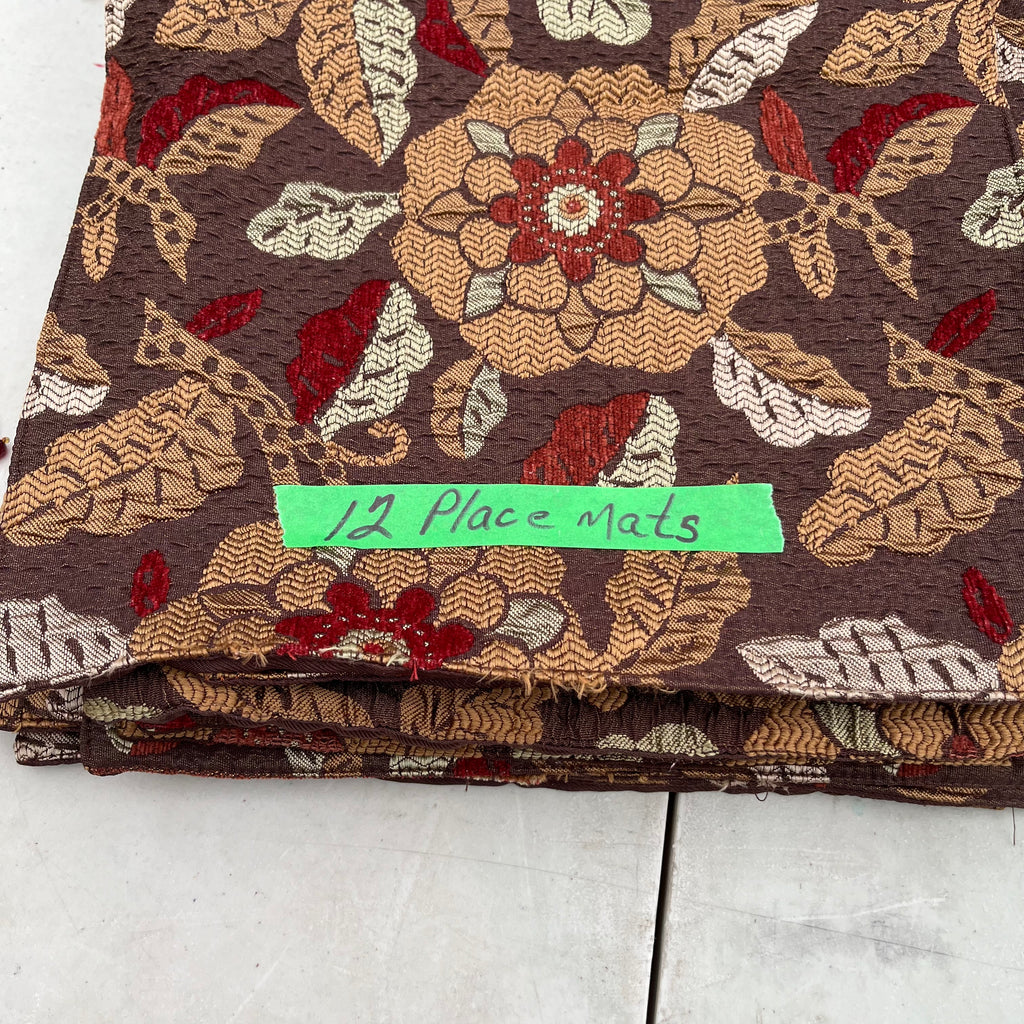 D680 Set of 12 vintage tapestry style cloth placemats