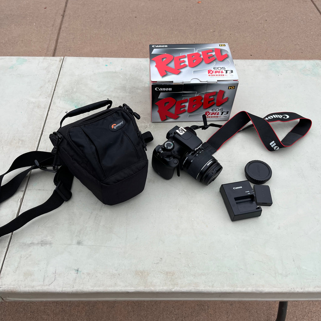 D681 Canon Rebel EOS T3 with case