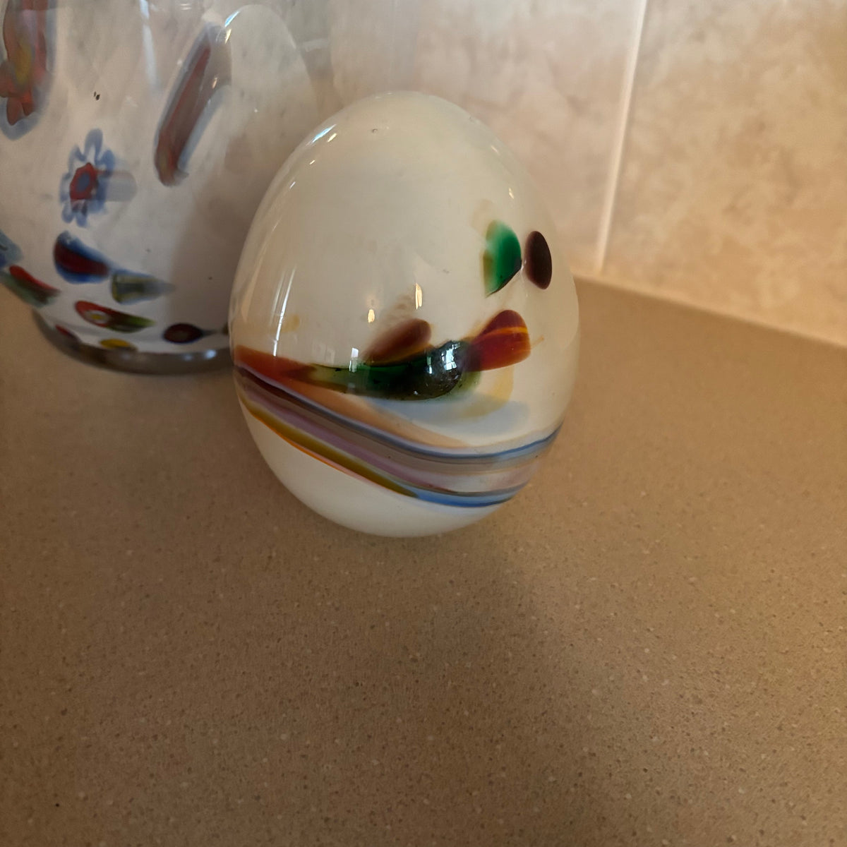 F130 Vintage Murano style vase and decor