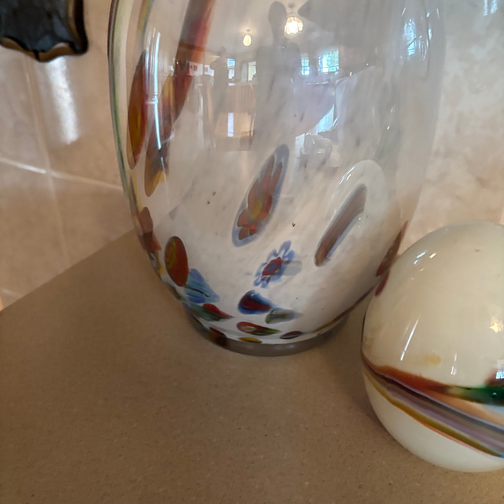 F130 Vintage Murano style vase and decor
