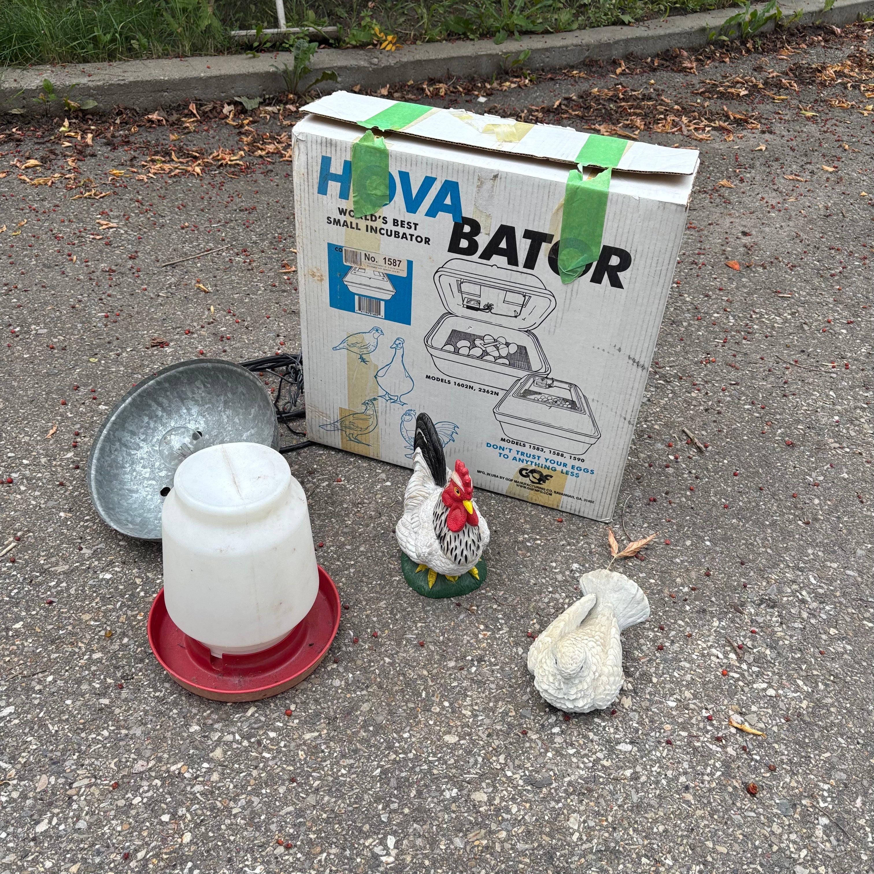 F133A Chicken Grouping (incubator, waterer and more)
